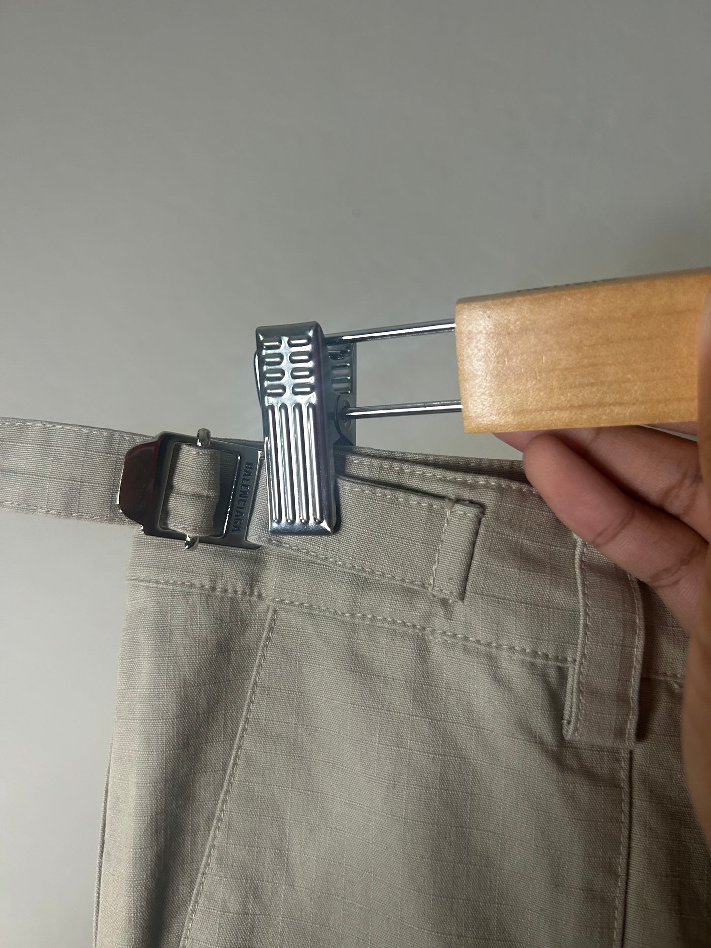 Balenciaga Tan Flared Convertible Cargo Pants