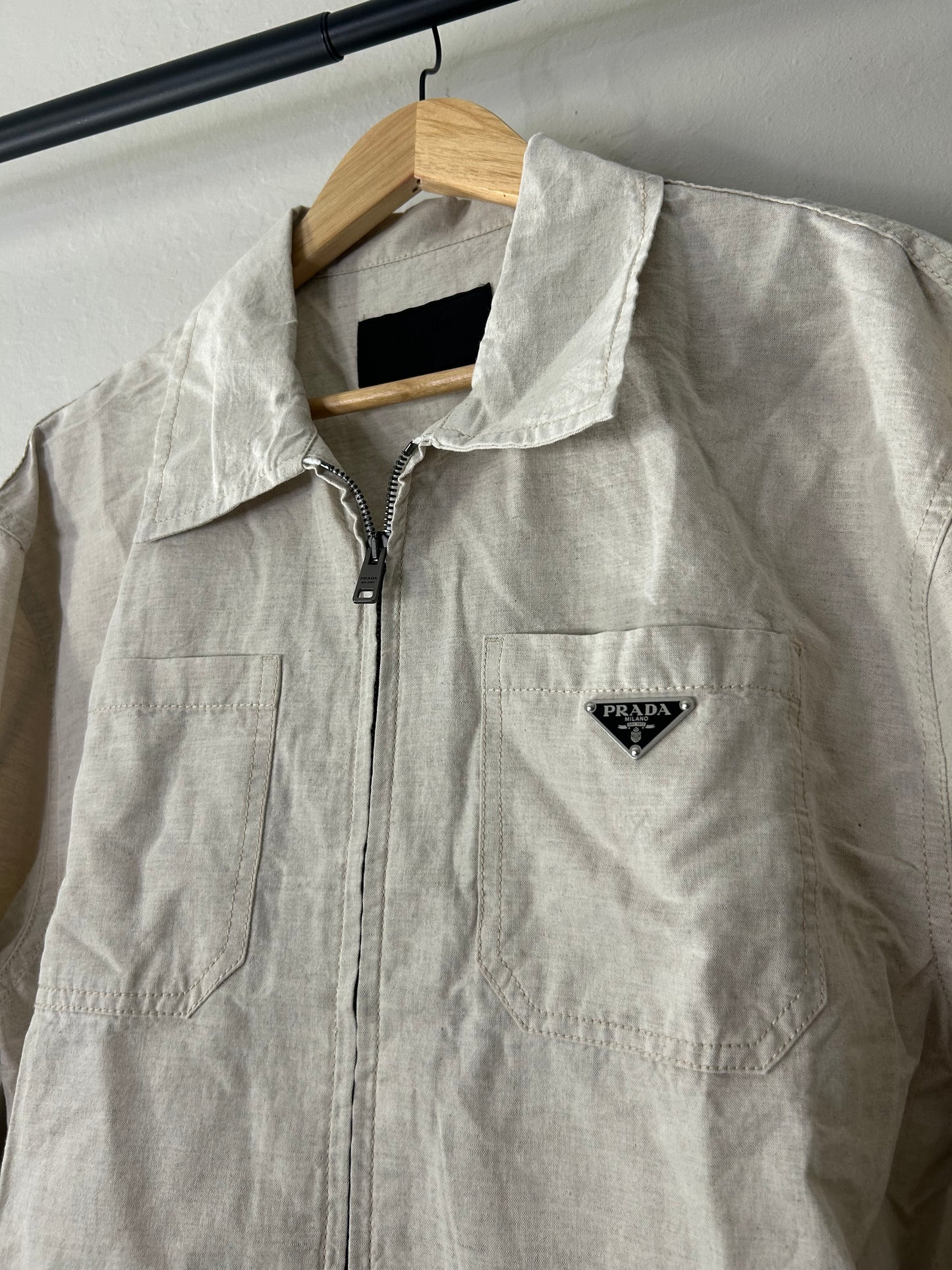 Prada White Canvas Jacket