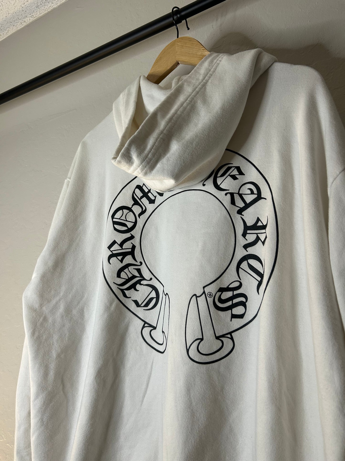 Chrome Hearts White Floral Horseshoe Hoodie