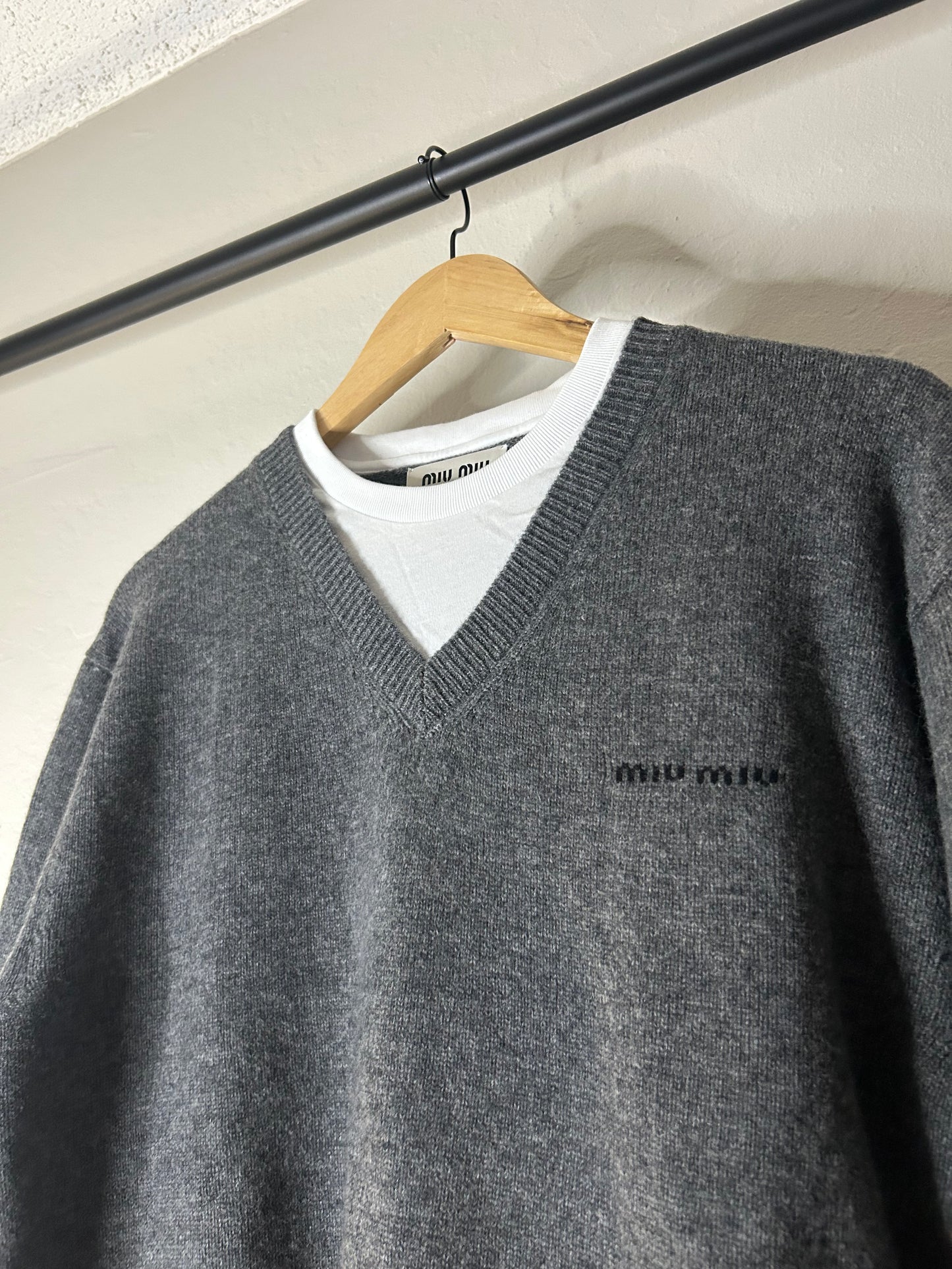 Miu Miu Cashmere V Neck Sweater