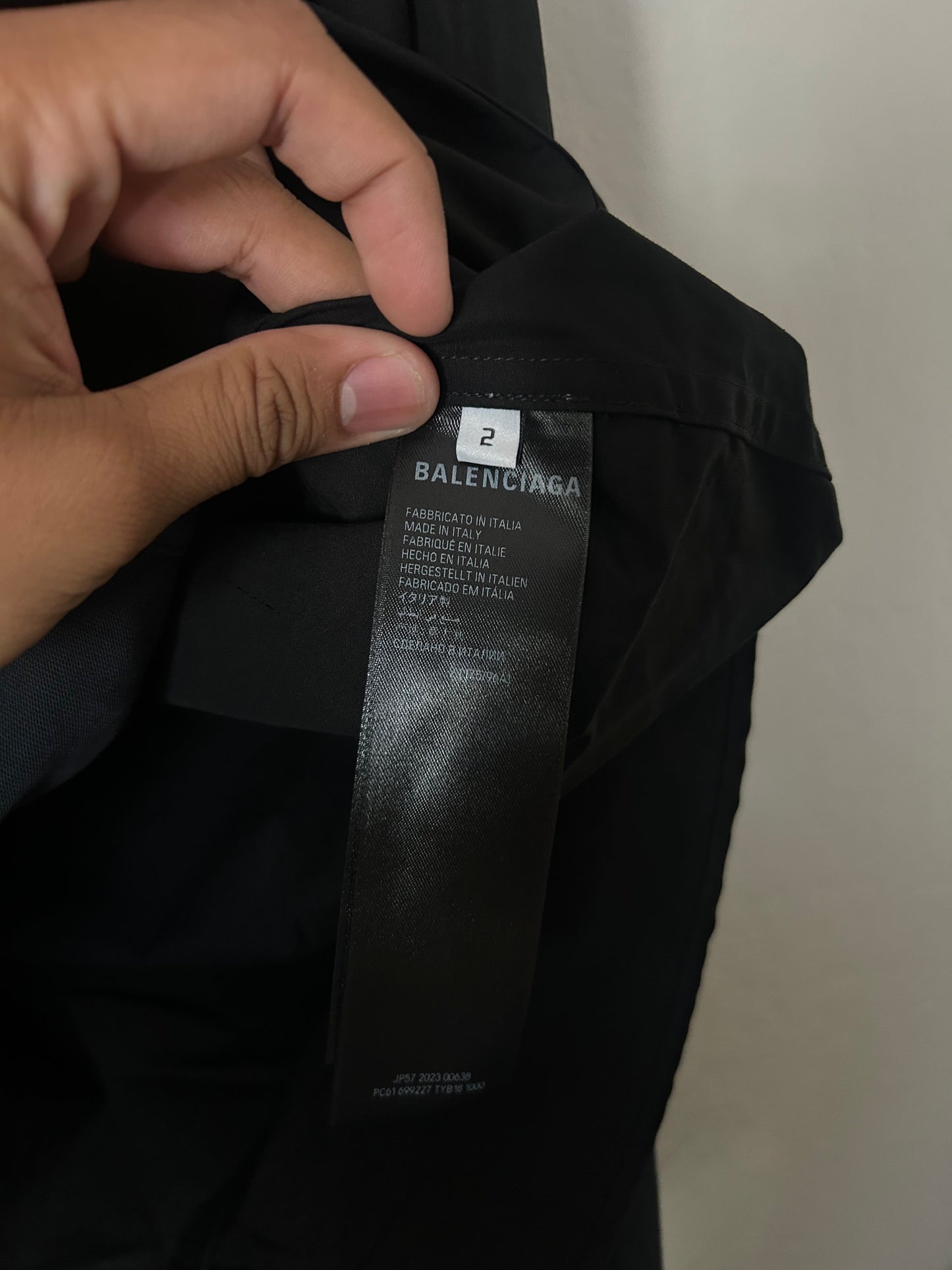 Balenciaga Trompe Loeil Black Button up Longsleeve