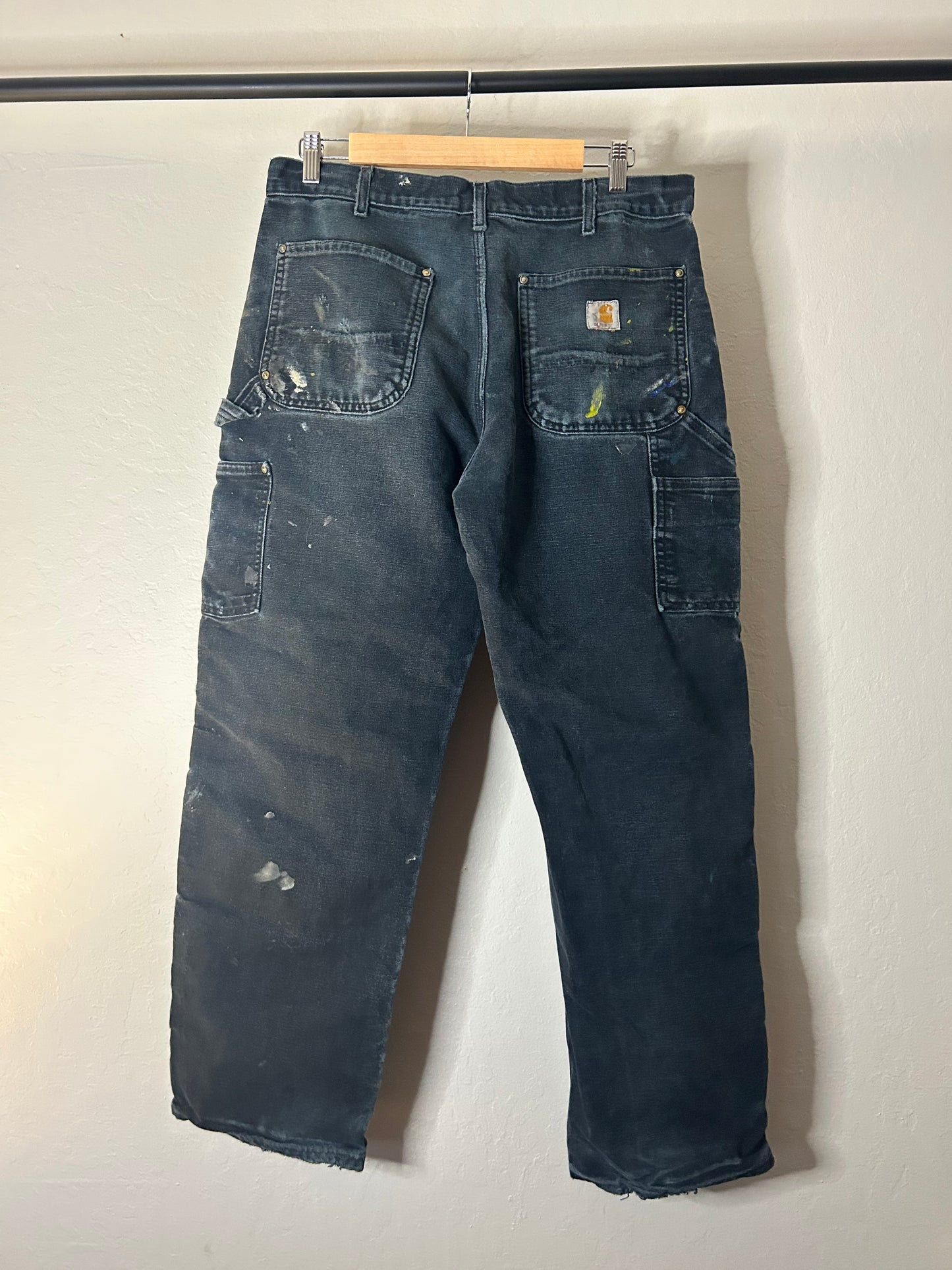 Carhartt Black Distressed Double Knees