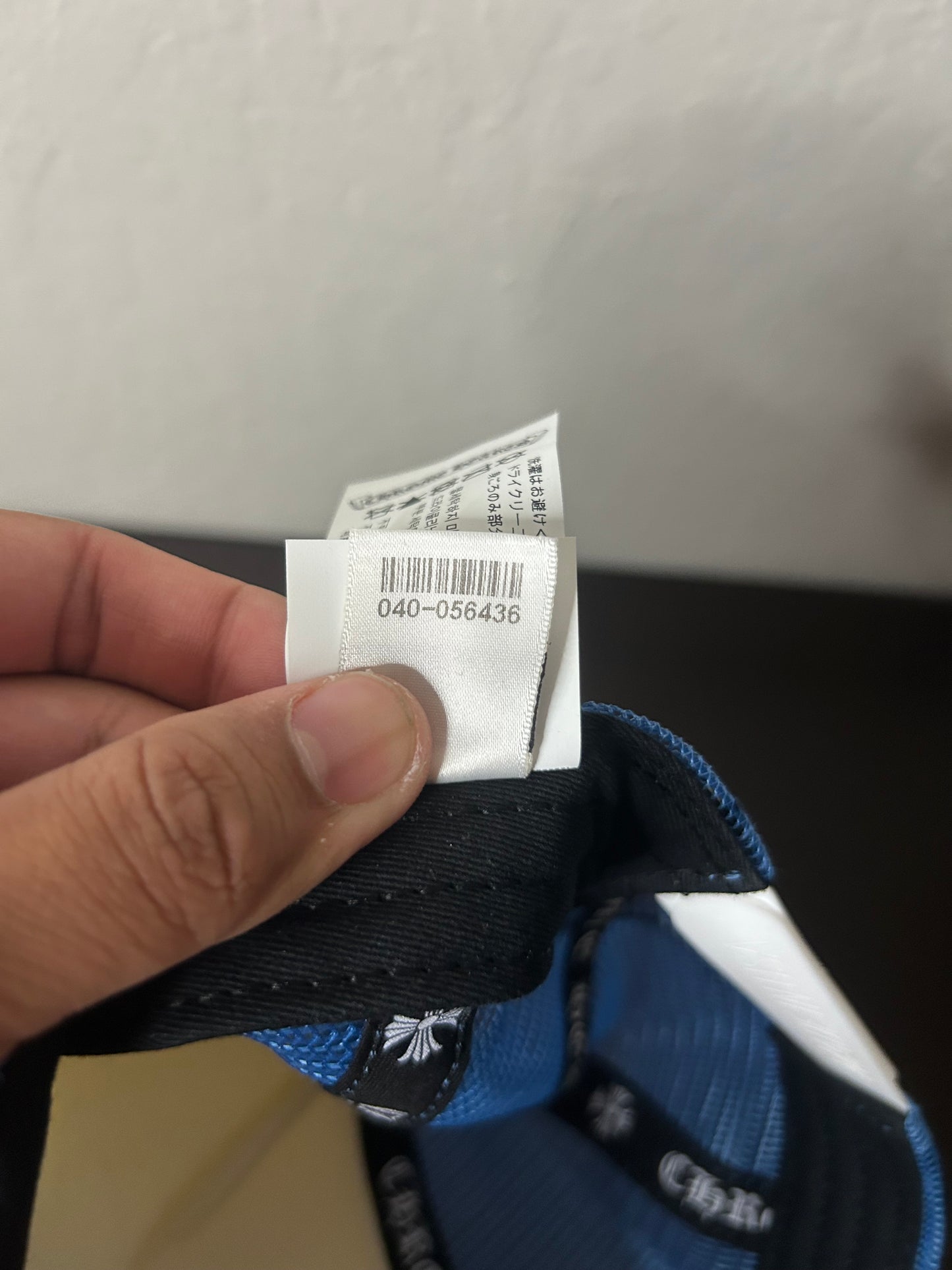 Chrome Hearts Blue Cemetery Trucker Hat