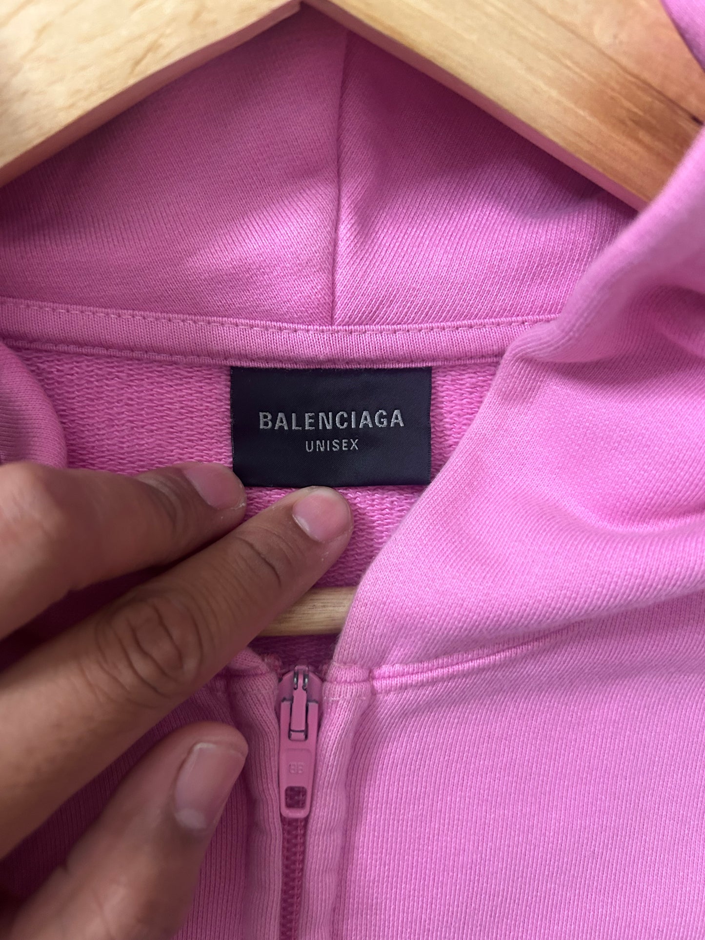 Balenciaga Pink Polo Zip Up Jacket