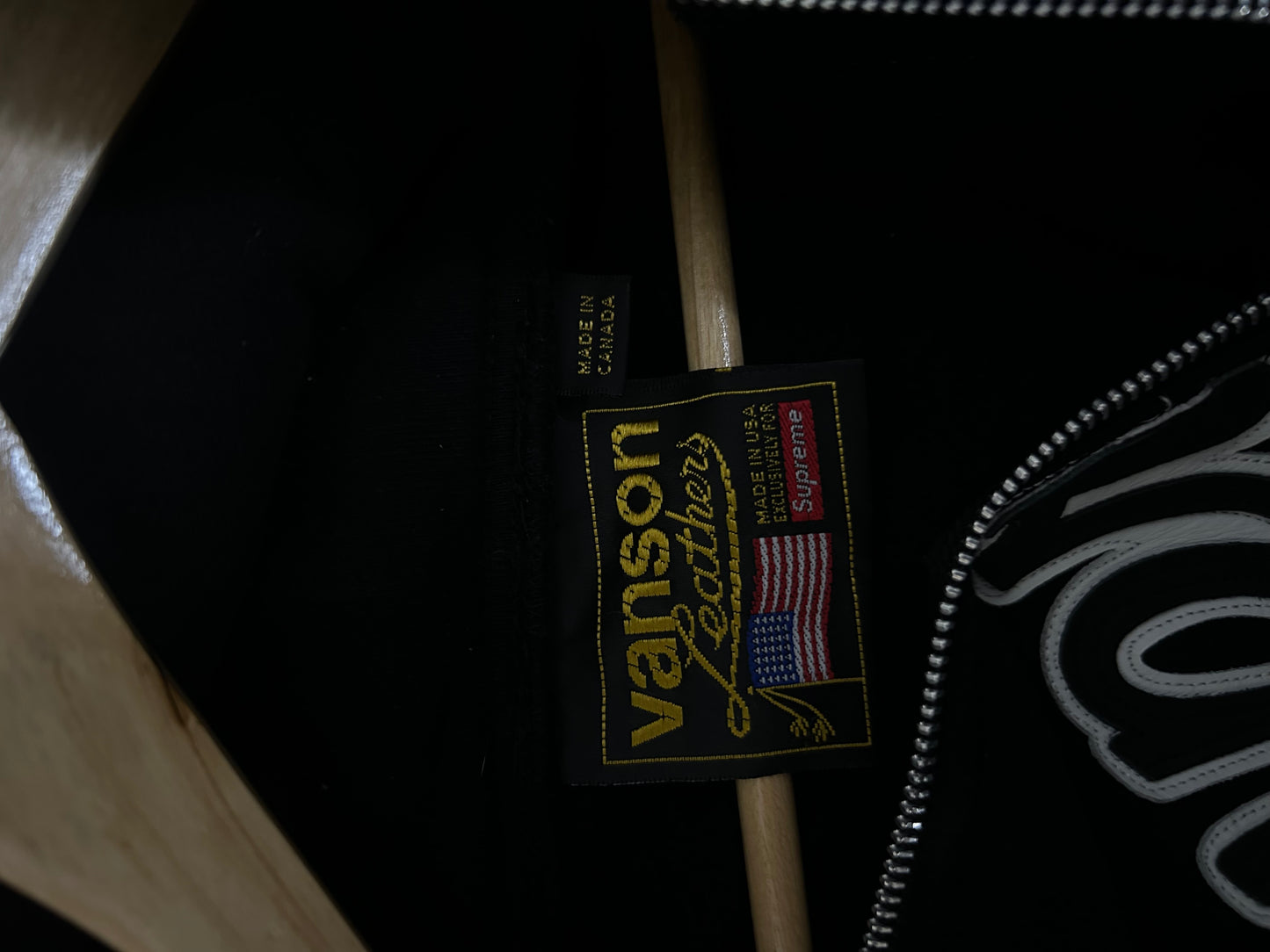 Black Supreme Vanson Web Zip up Hoodie