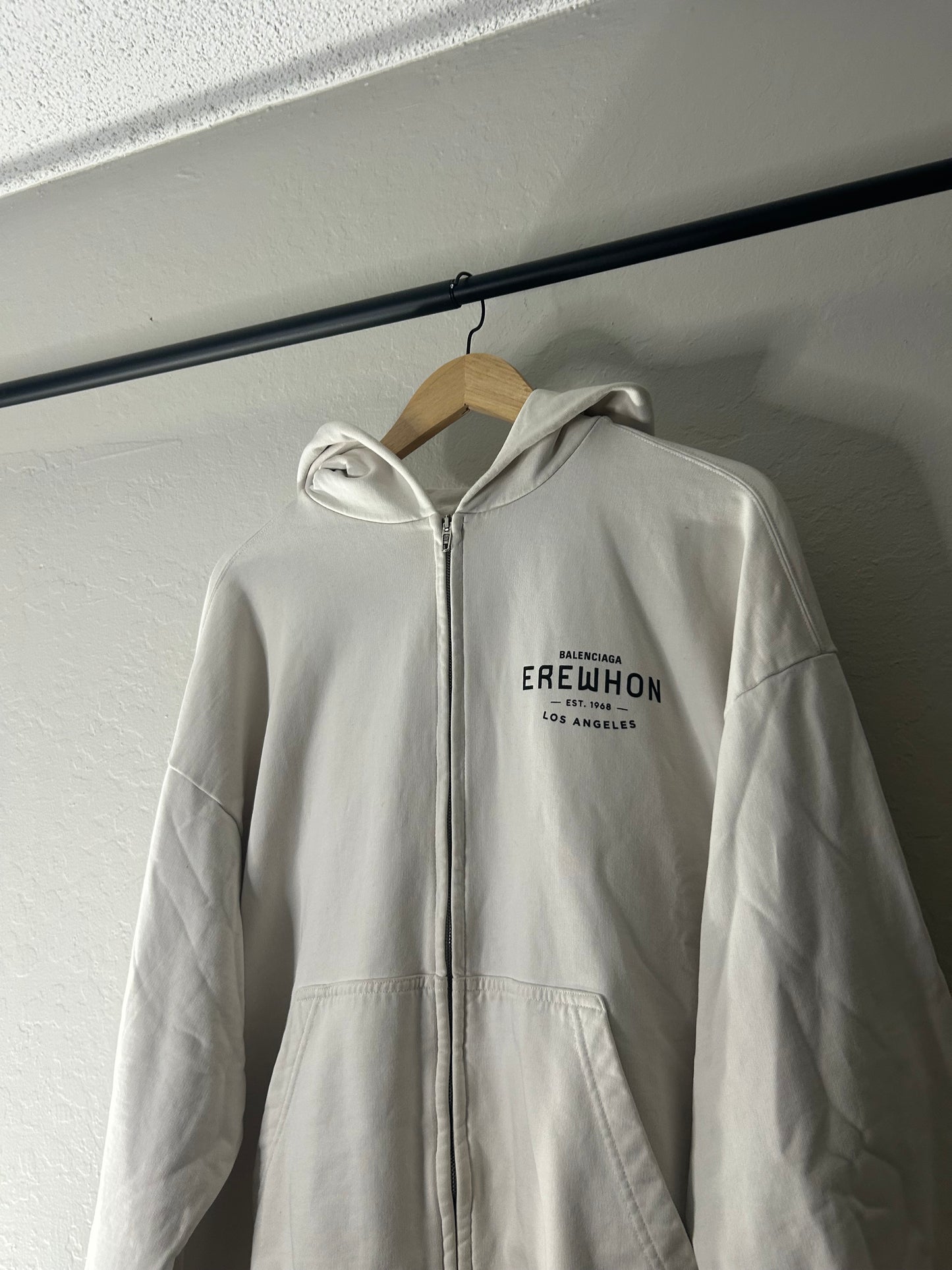 Balenciaga Erewhon White Zip Up Hoodie