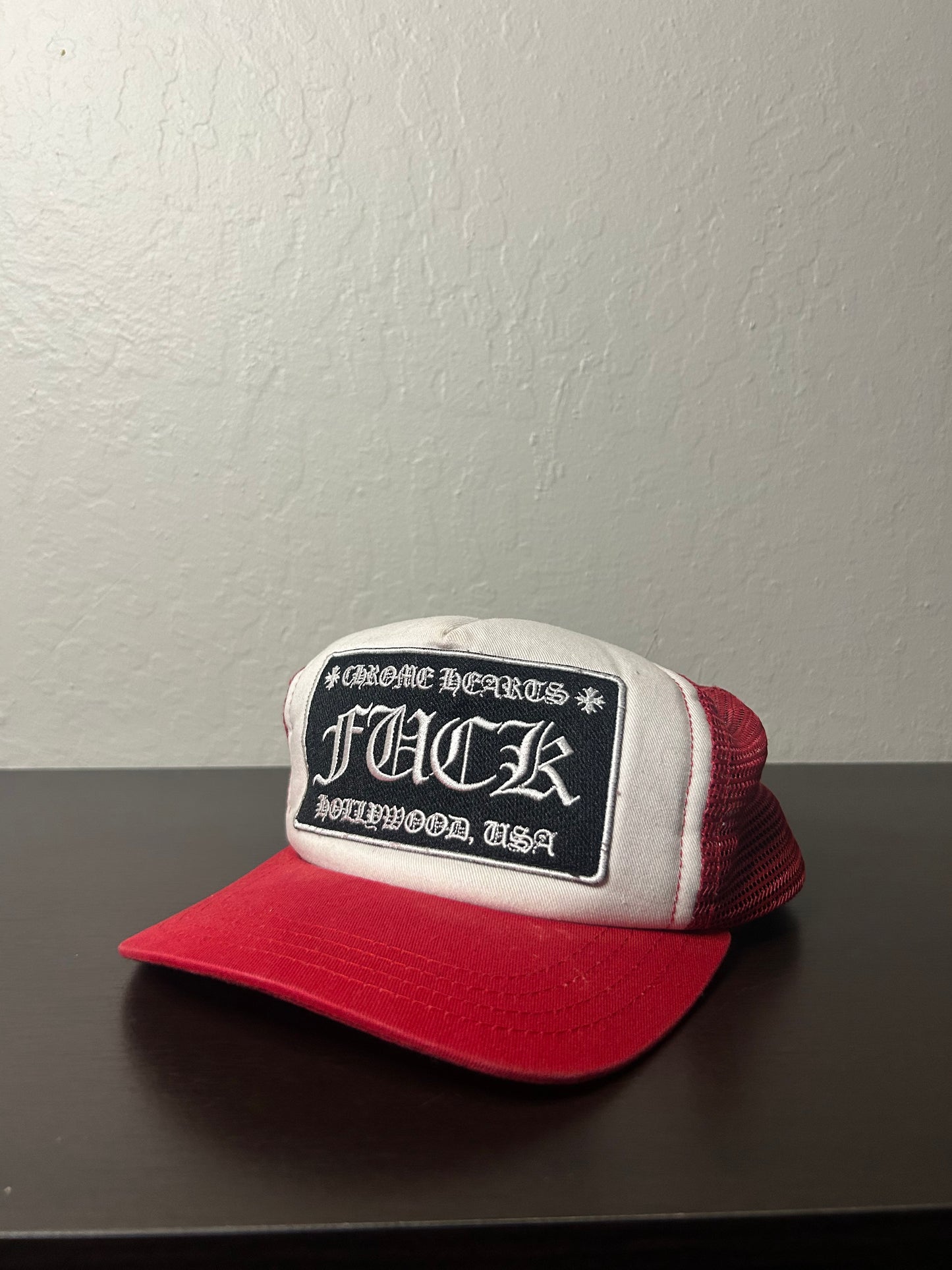Chrome Hearts Red Trucker Hat
