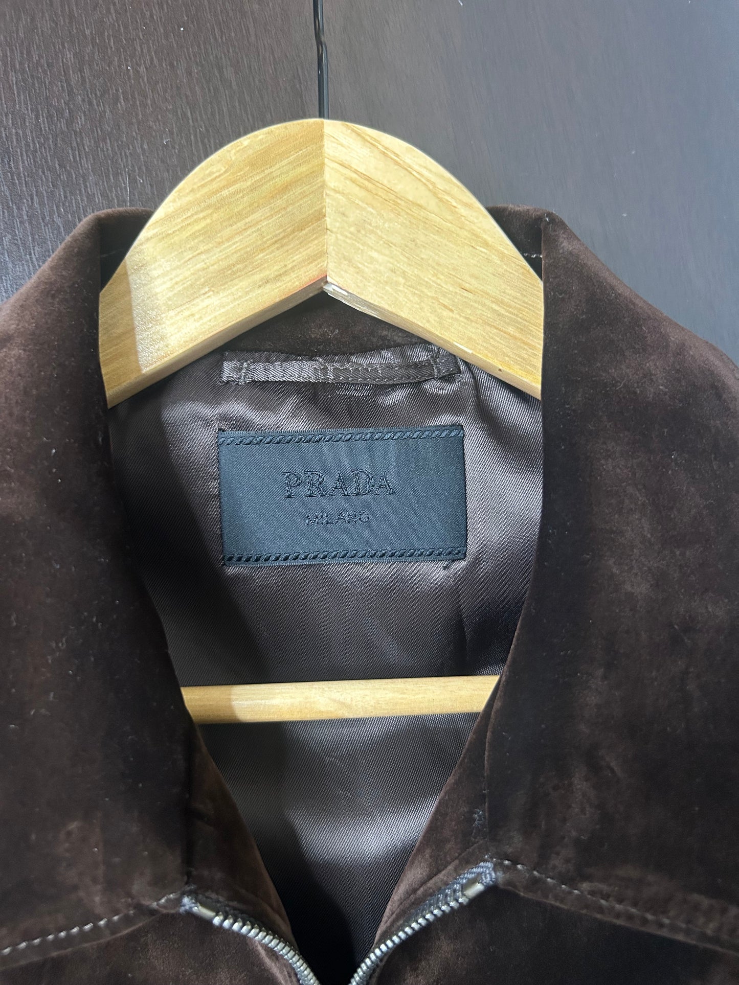 Prada Brown Velvet Work Jacket