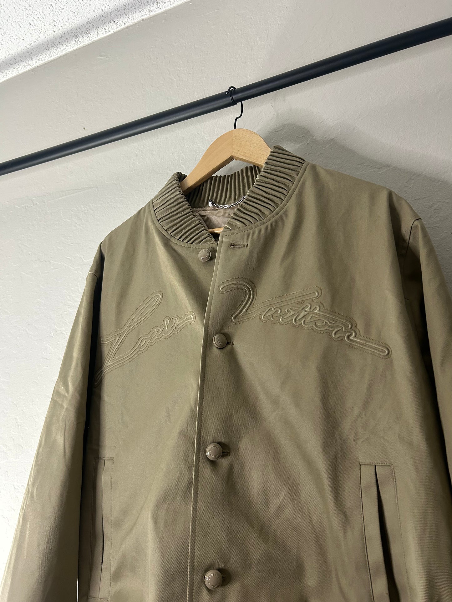 Louis Vuitton Tan Baseball Bomber Jacket