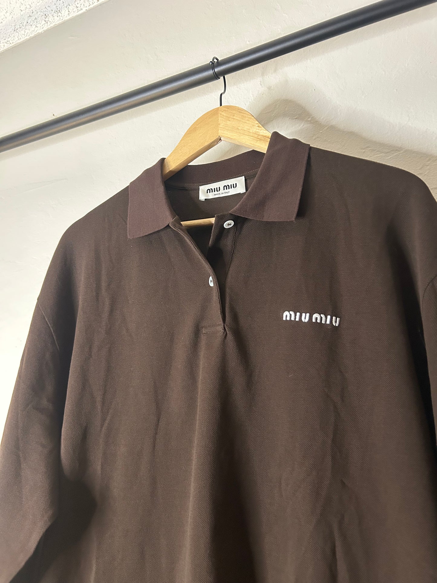 Miu Miu Brown Polo Longsleeve
