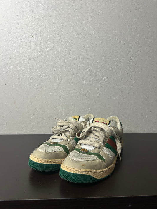 Gucci White Leather Screener