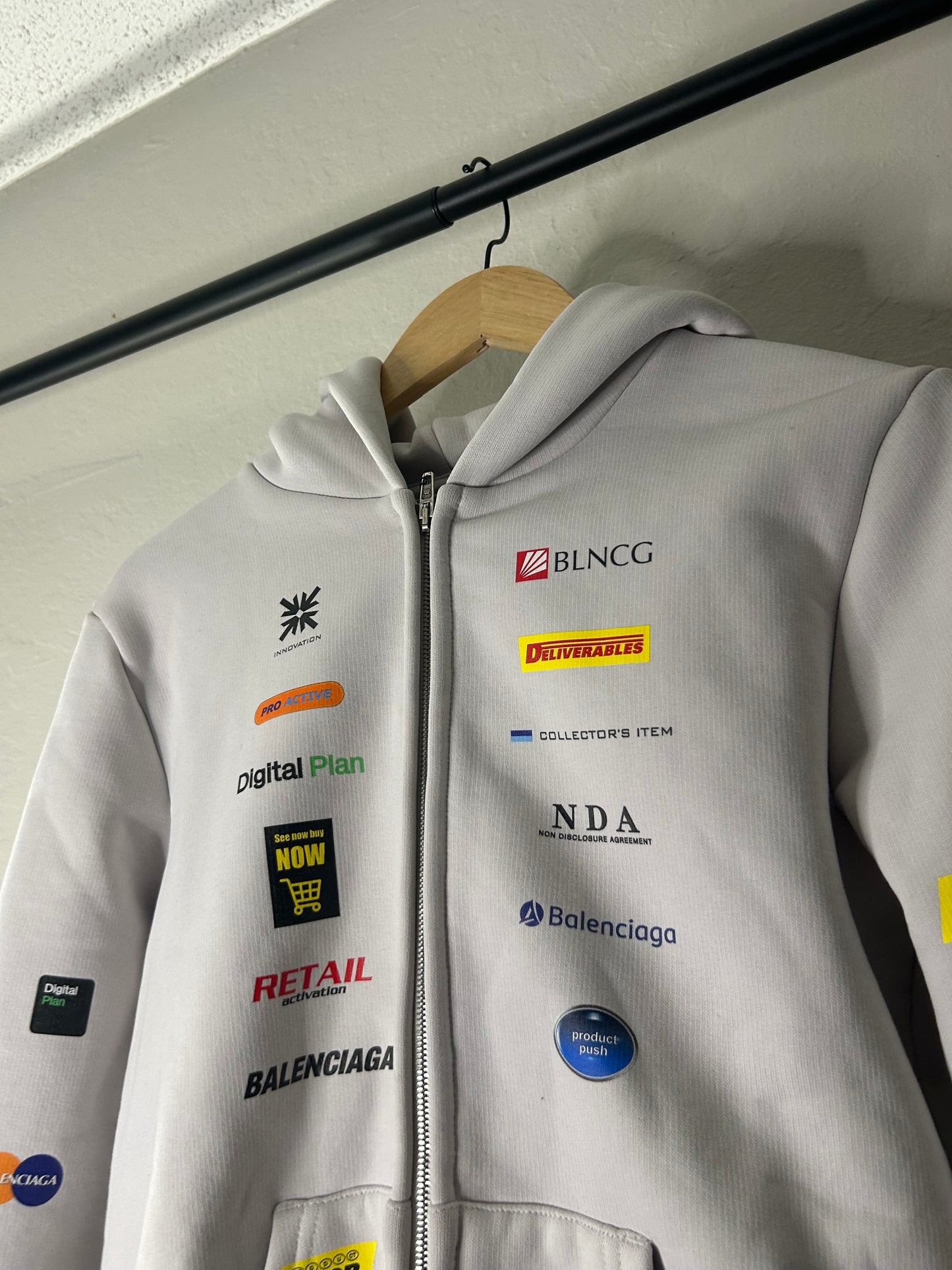Balenciaga Business Zip Up Hoodie