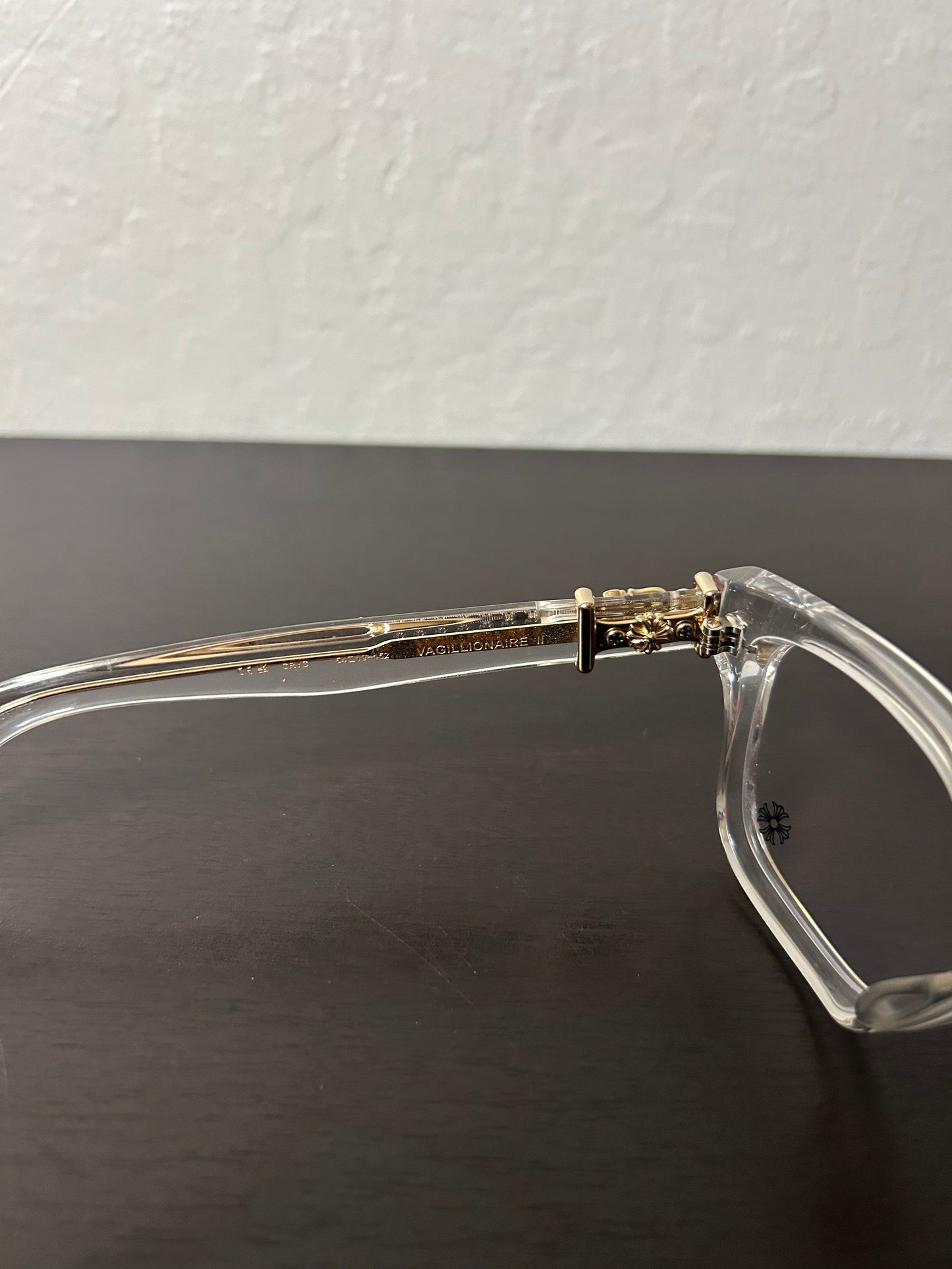 Chrome Hearts Vagillionaire II 22K Clear Glasses