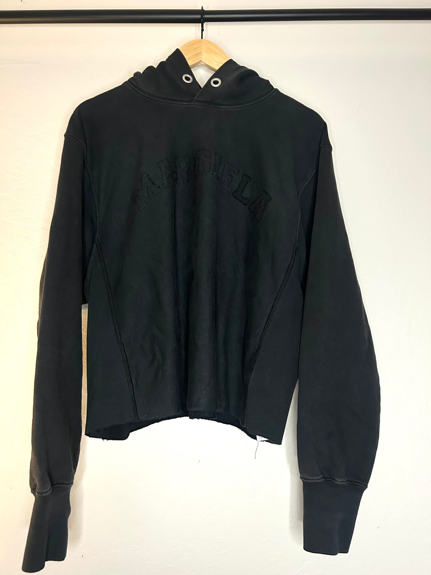 Maison Margiela Cropped Embrodidery Hoodie