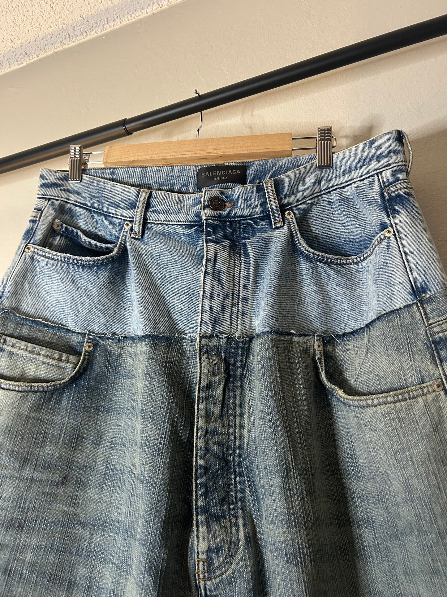 Balenciaga Double Waist Cut Up Denim