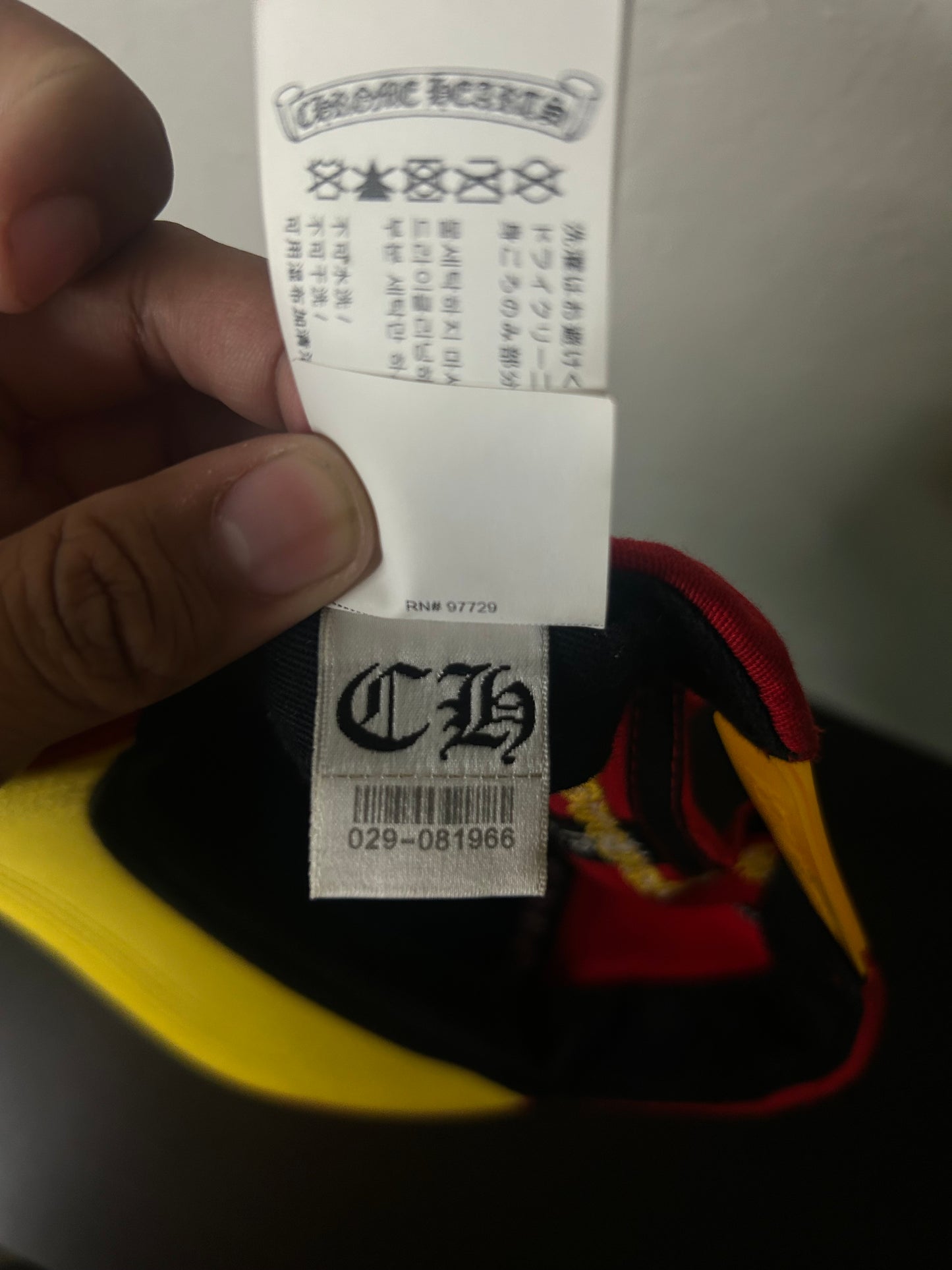 Chrome Hearts Red and Yellow Baseball Cap