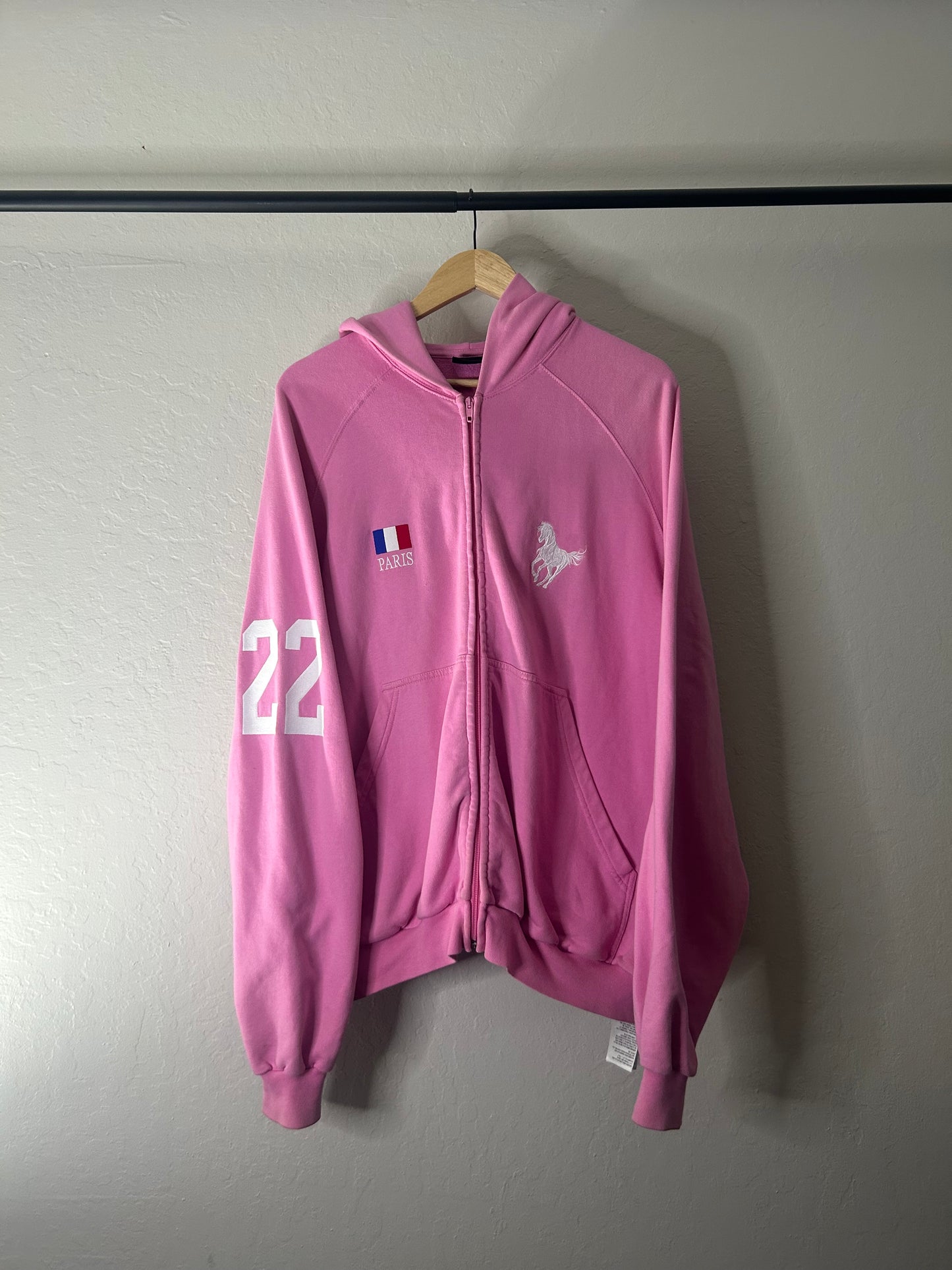 Balenciaga Pink Polo Zip Up Jacket