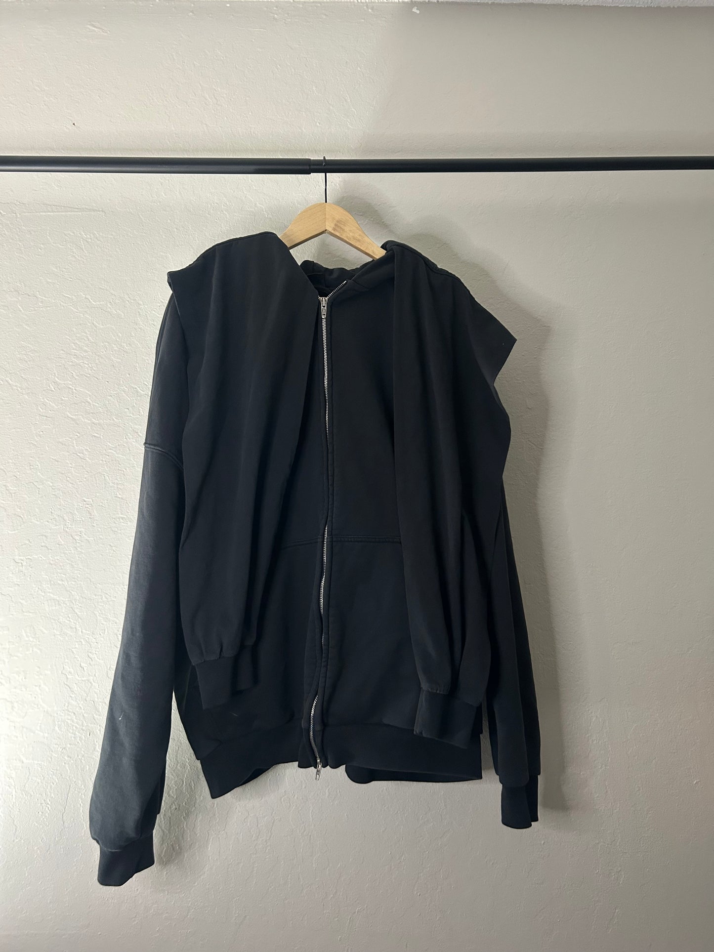 Balenciaga Double Hooded Unity Logo Zip up Hoodie