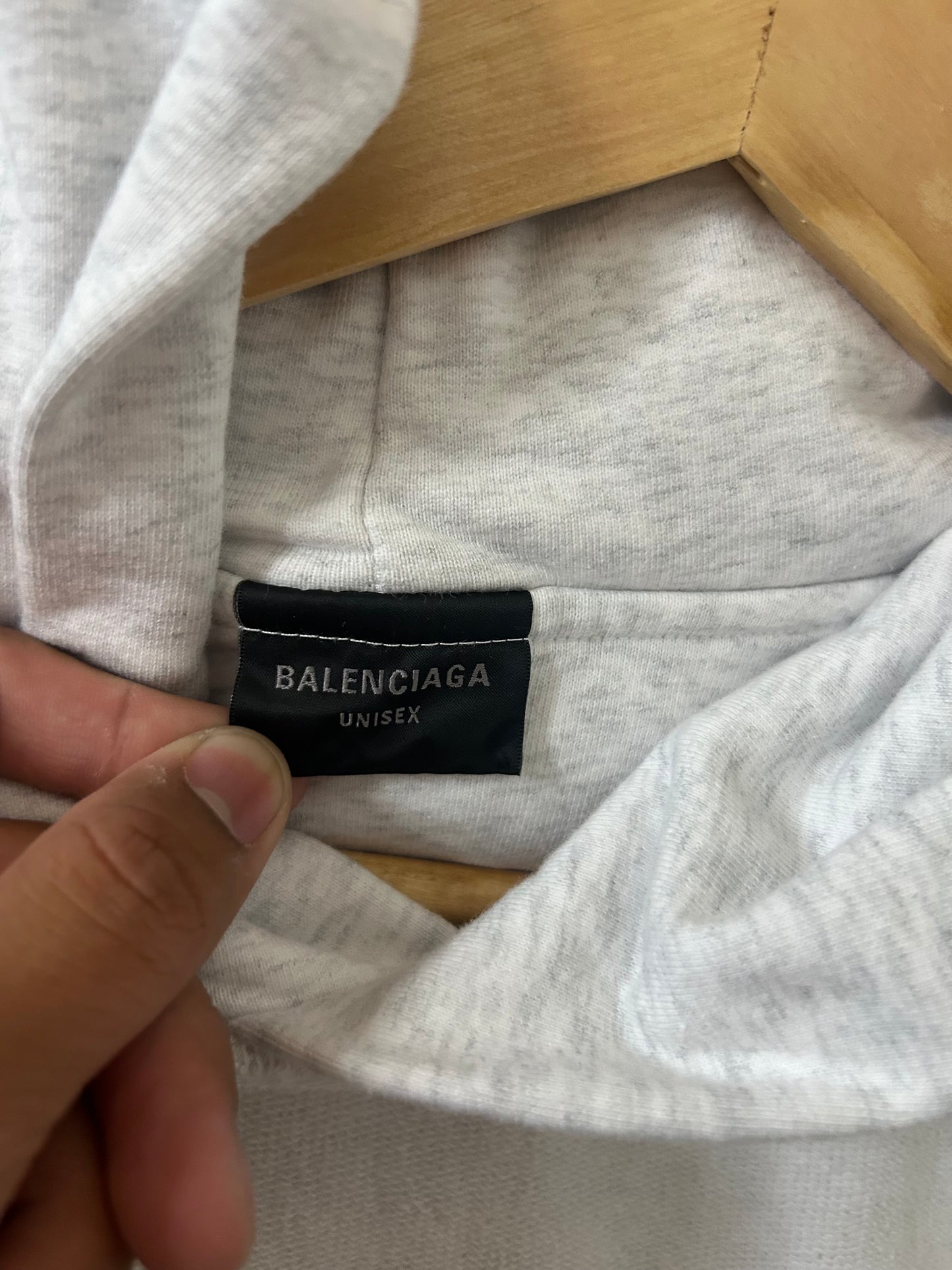 Balenciaga Grey Inside Out Hoodie