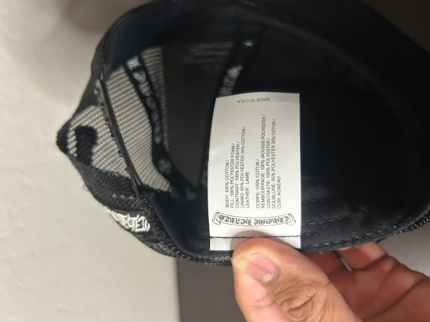 Chrome Hearts Black Triple Cross Hat