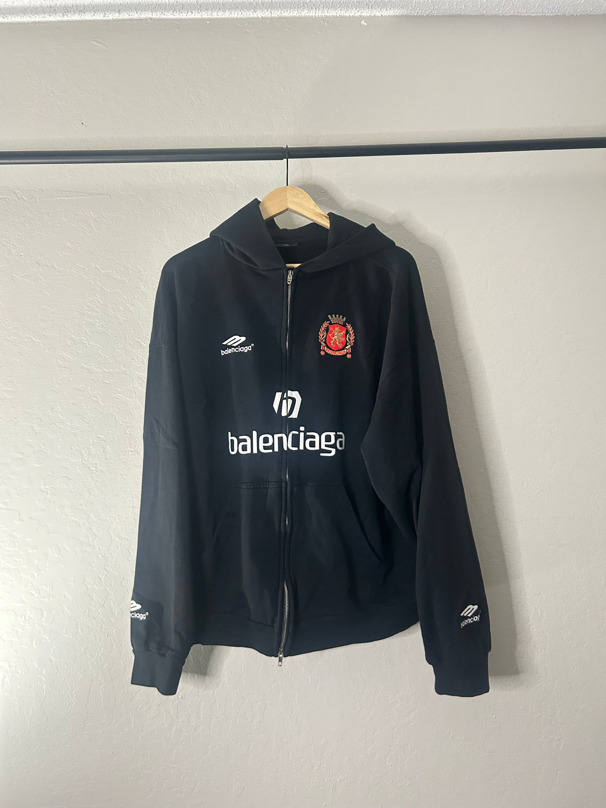 Balenciaga Paris Soccer Zip Up Hoodie