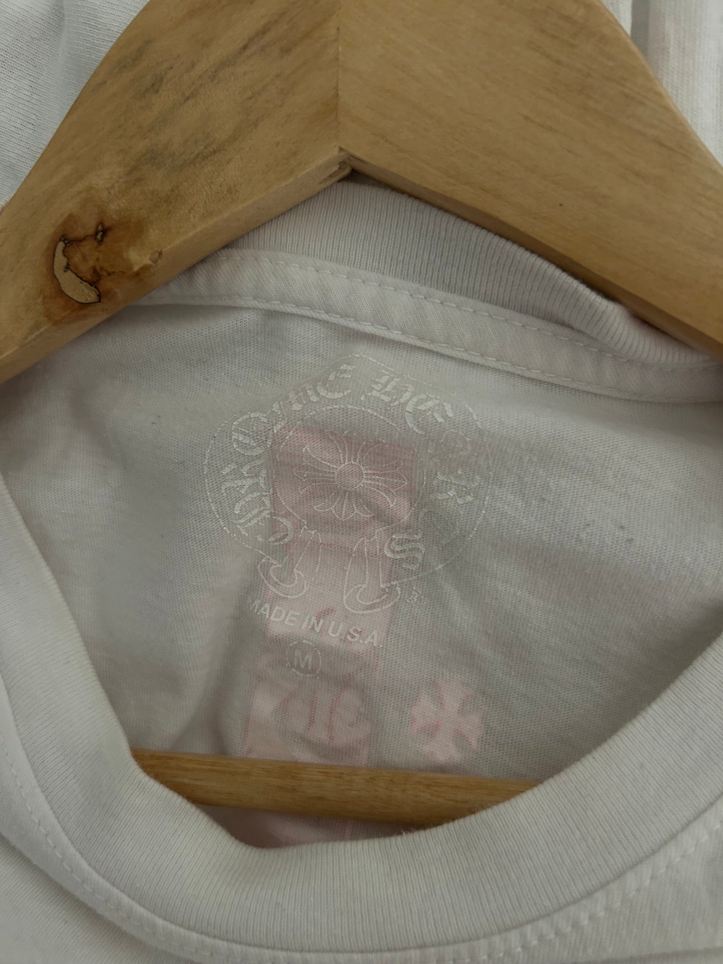 Chrome Hearts White / Pink Pocket Tee