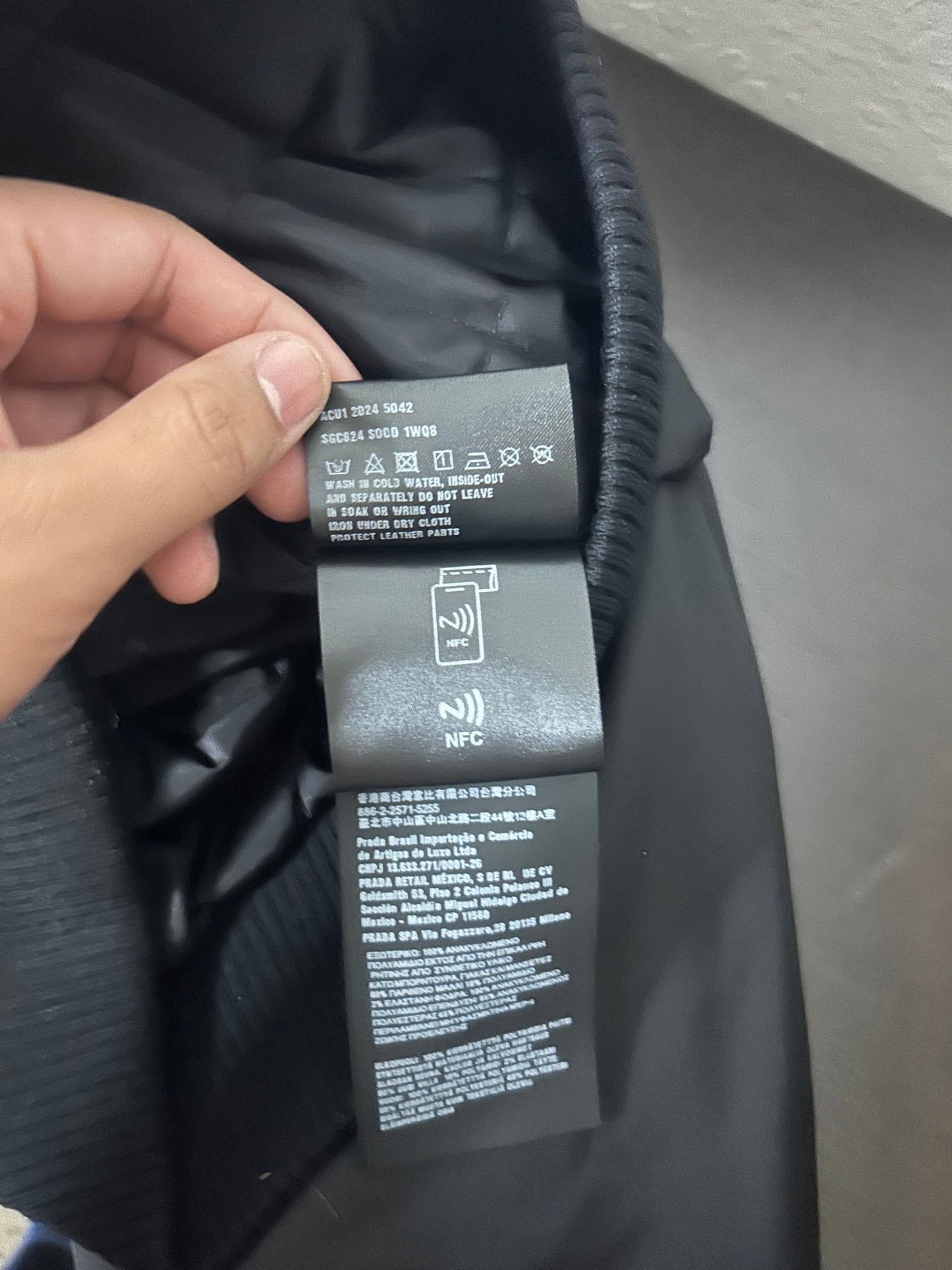 Prada Black Triangle Nyon Bomber