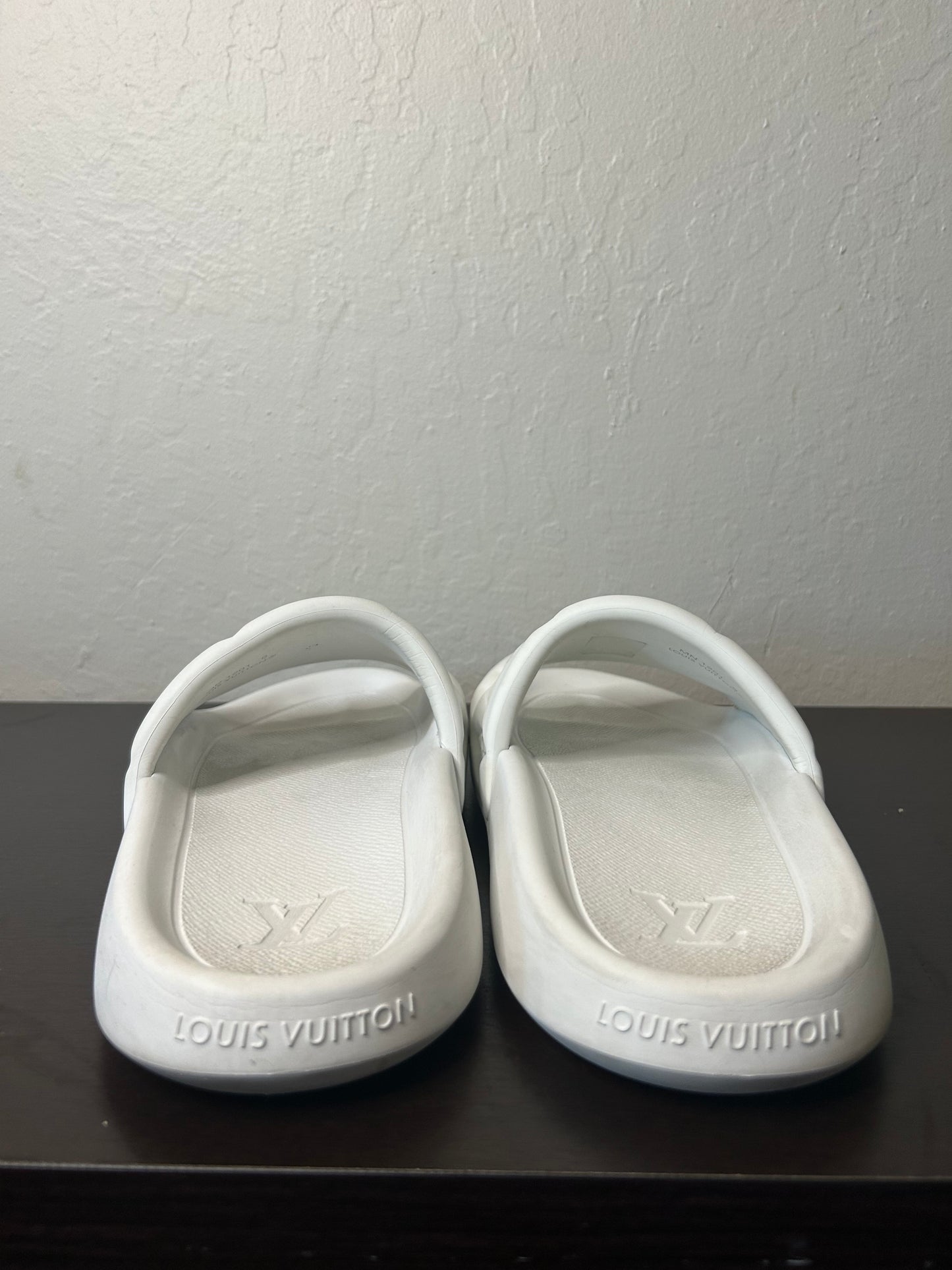 Louis Vuitton White Monogram Pool Slides