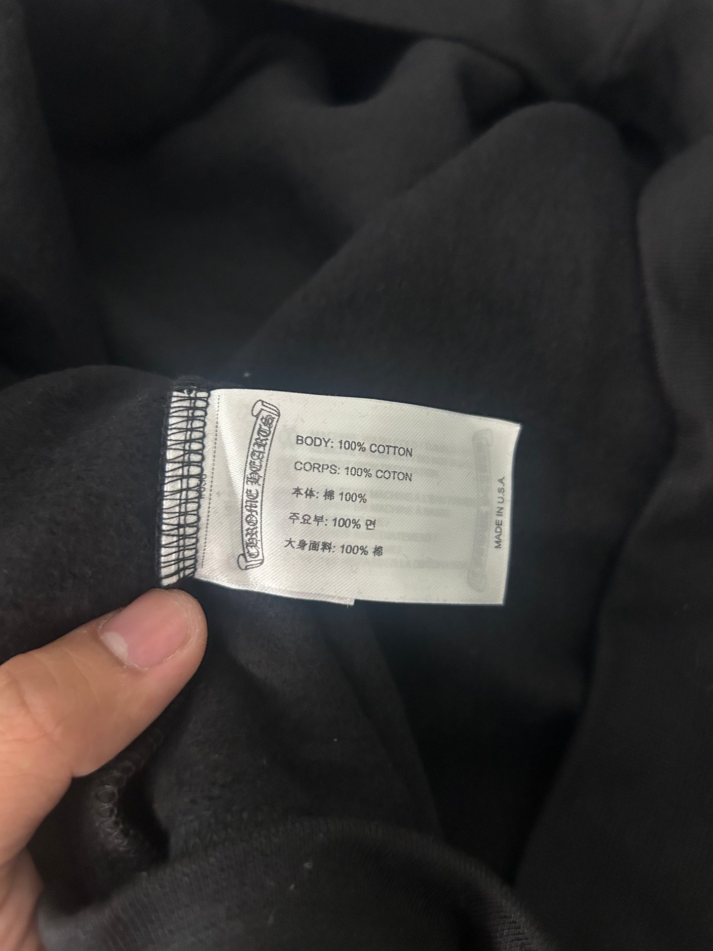 Chrome Hearts F&F Black on Black Floral Hoodie