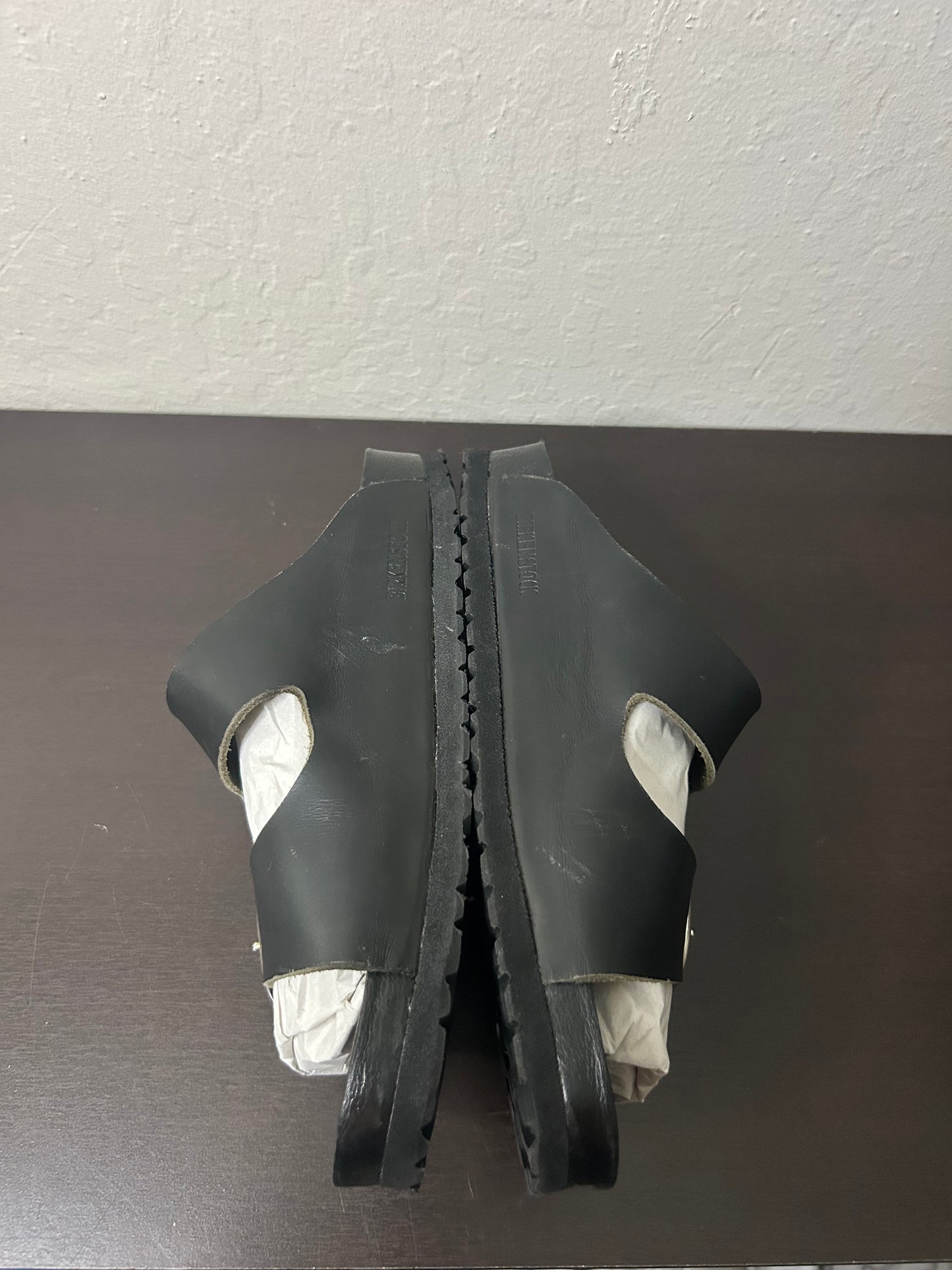Chrome Hearts Black Leather Birkenstock Arizona Sandal