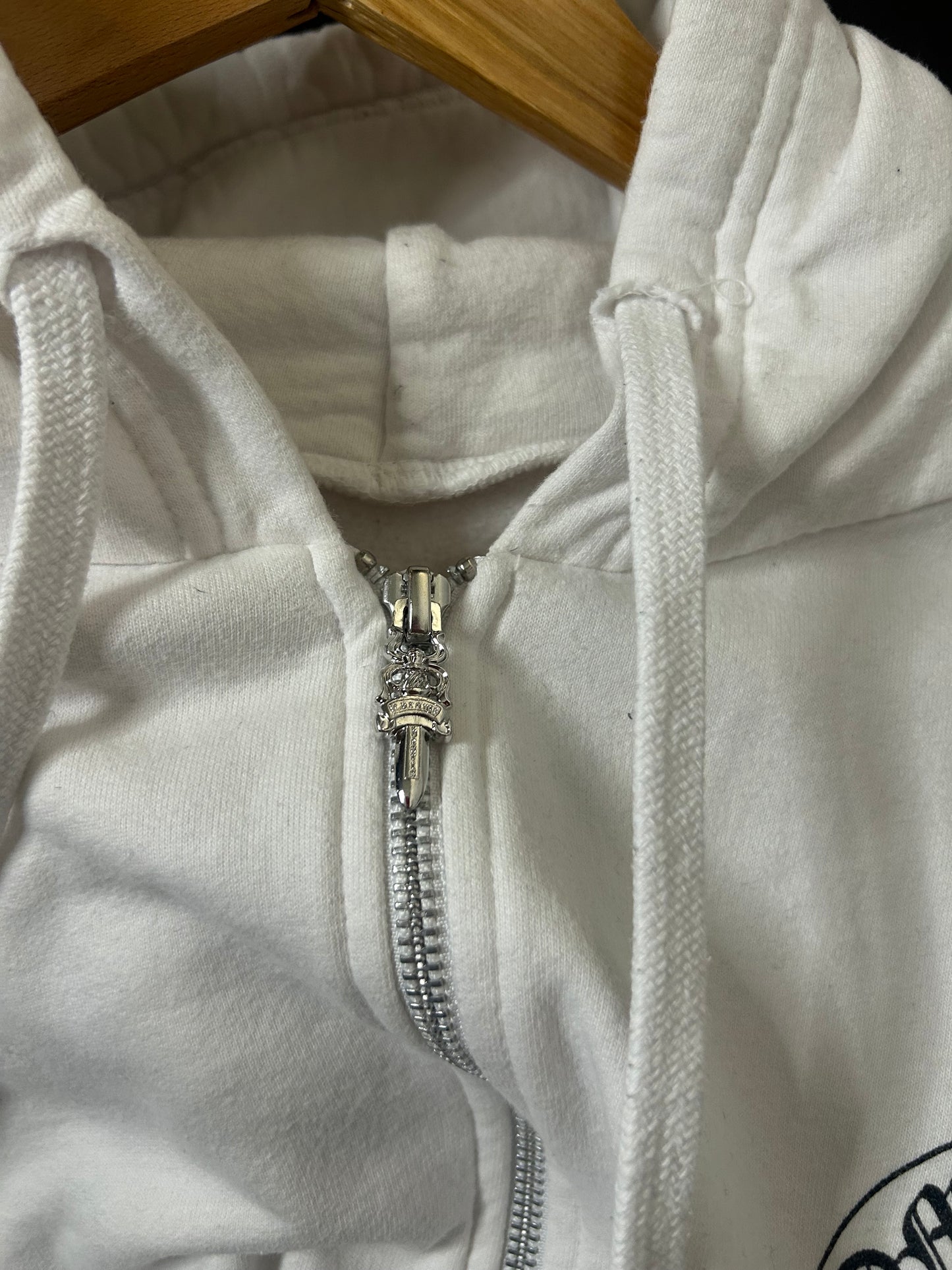 Chrome Hearts White Floral Zip up Hoodie