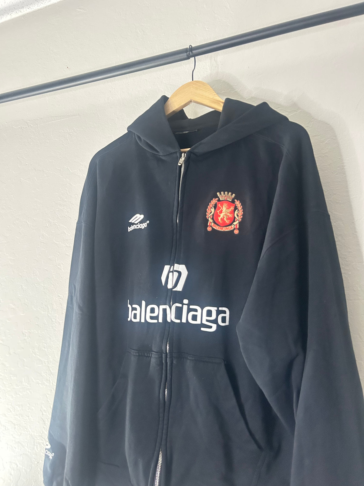 Balenciaga Paris Soccer Zip Up Hoodie