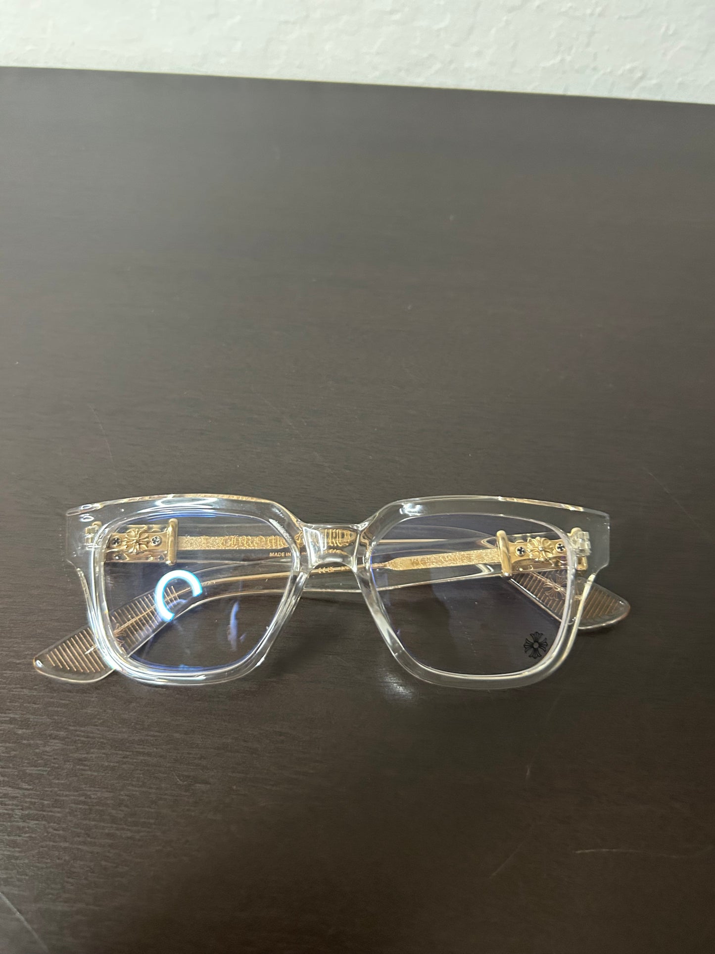 Chrome Hearts Vagillionaire II 22K Clear Glasses