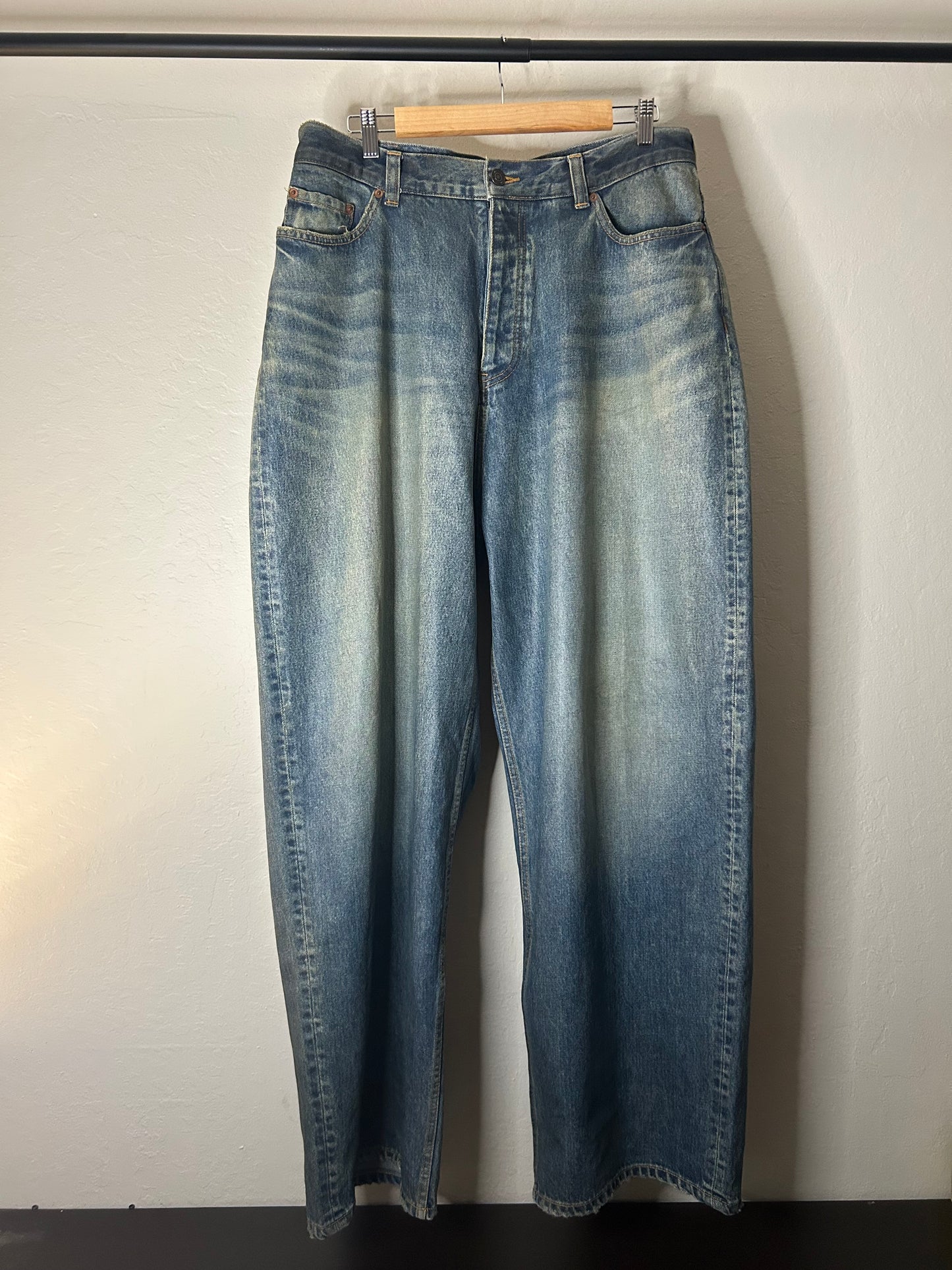 Balenciaga Baggy Waxed Denim