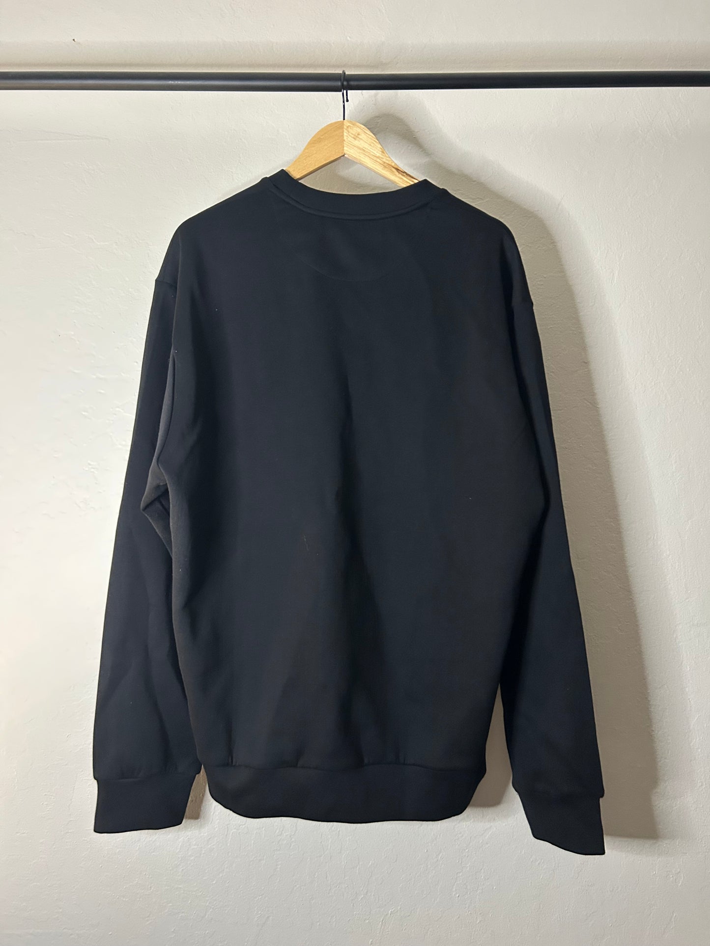 Prada Nylon Triangle Logo Rib Crewneck