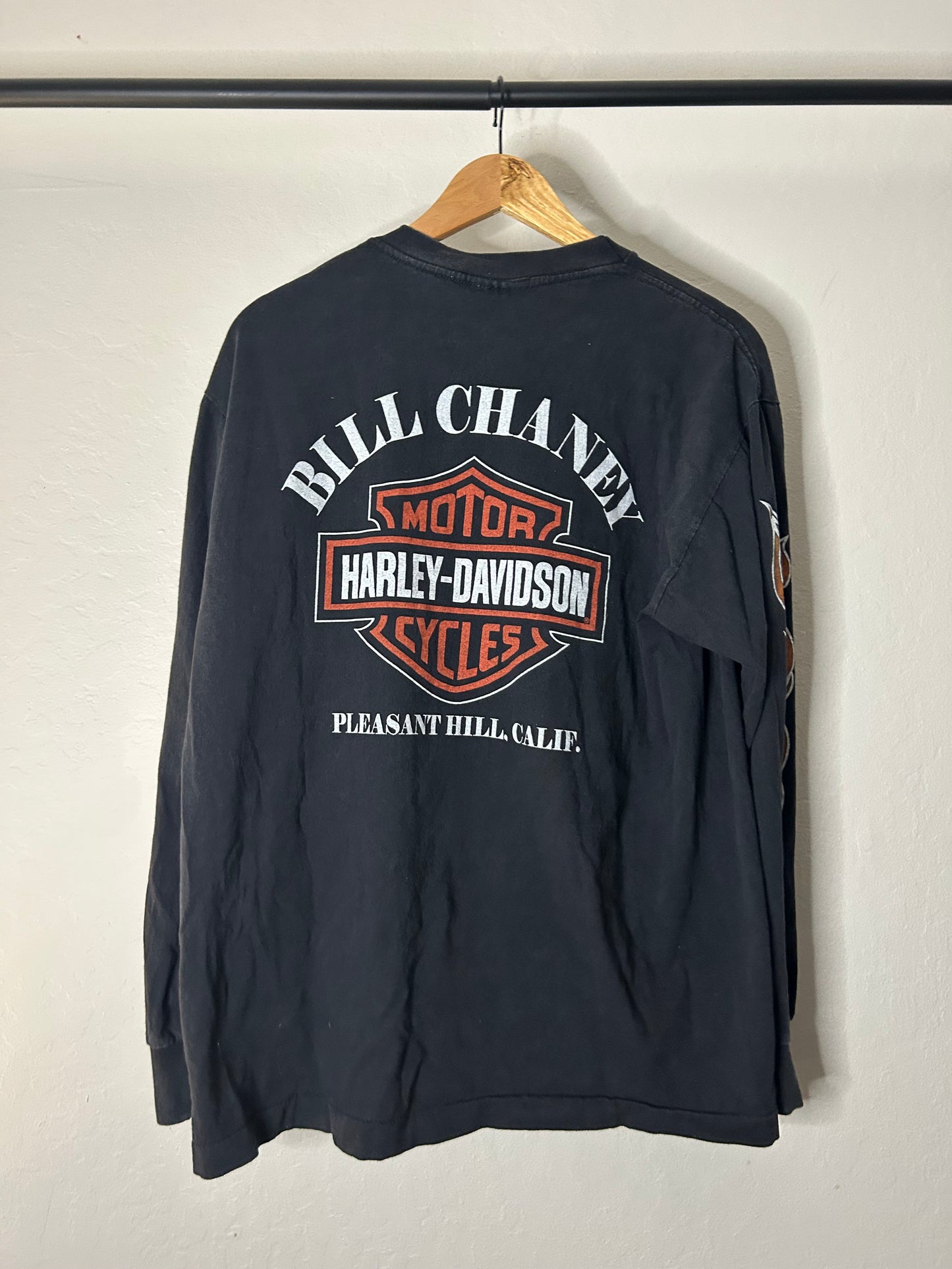 Vintage Harley Davidson Untamed Tiger Flame Longsleeve