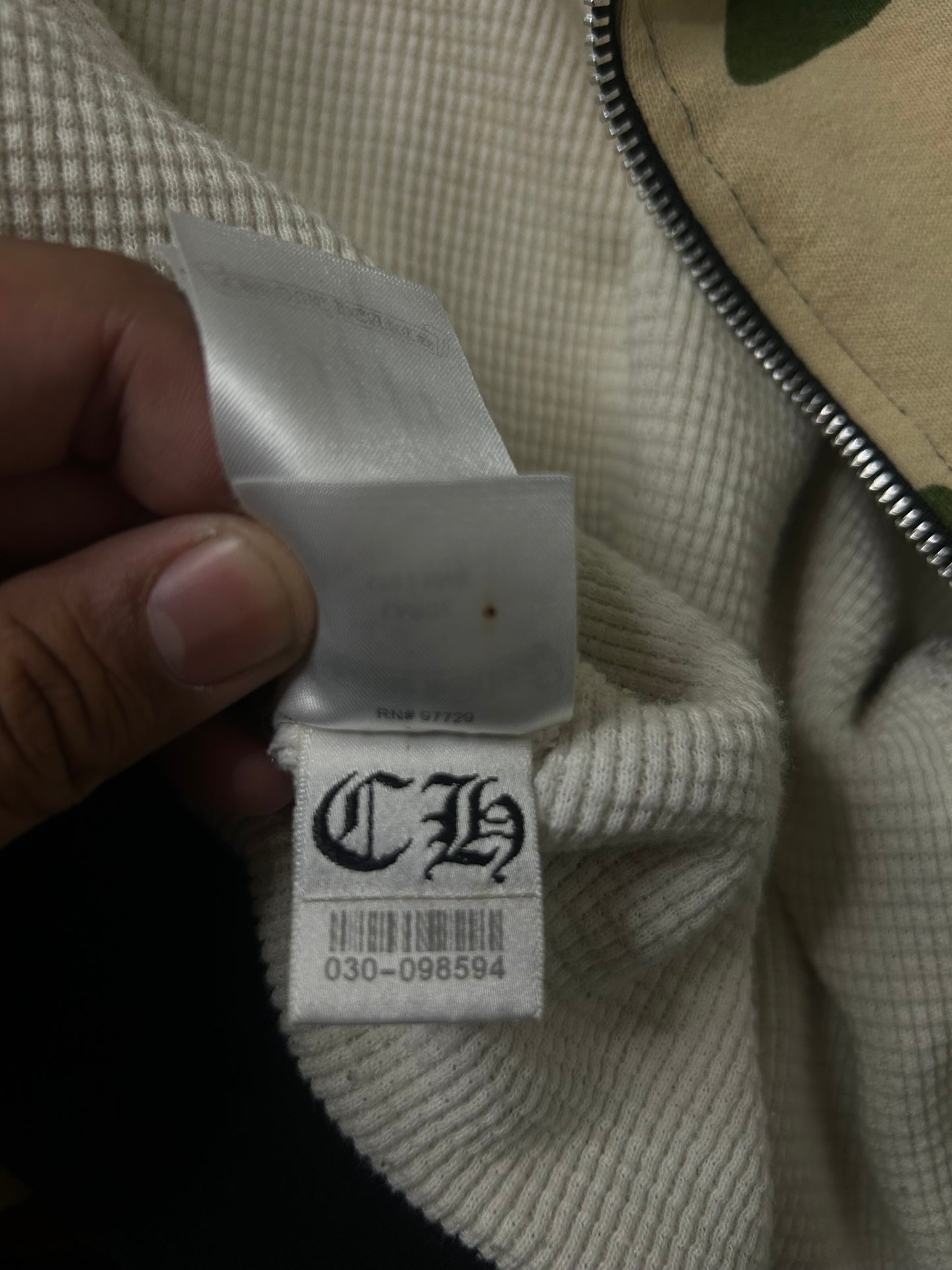 Chrome Hearts Matty Boy Caution  Camo Zip Up Hoodie