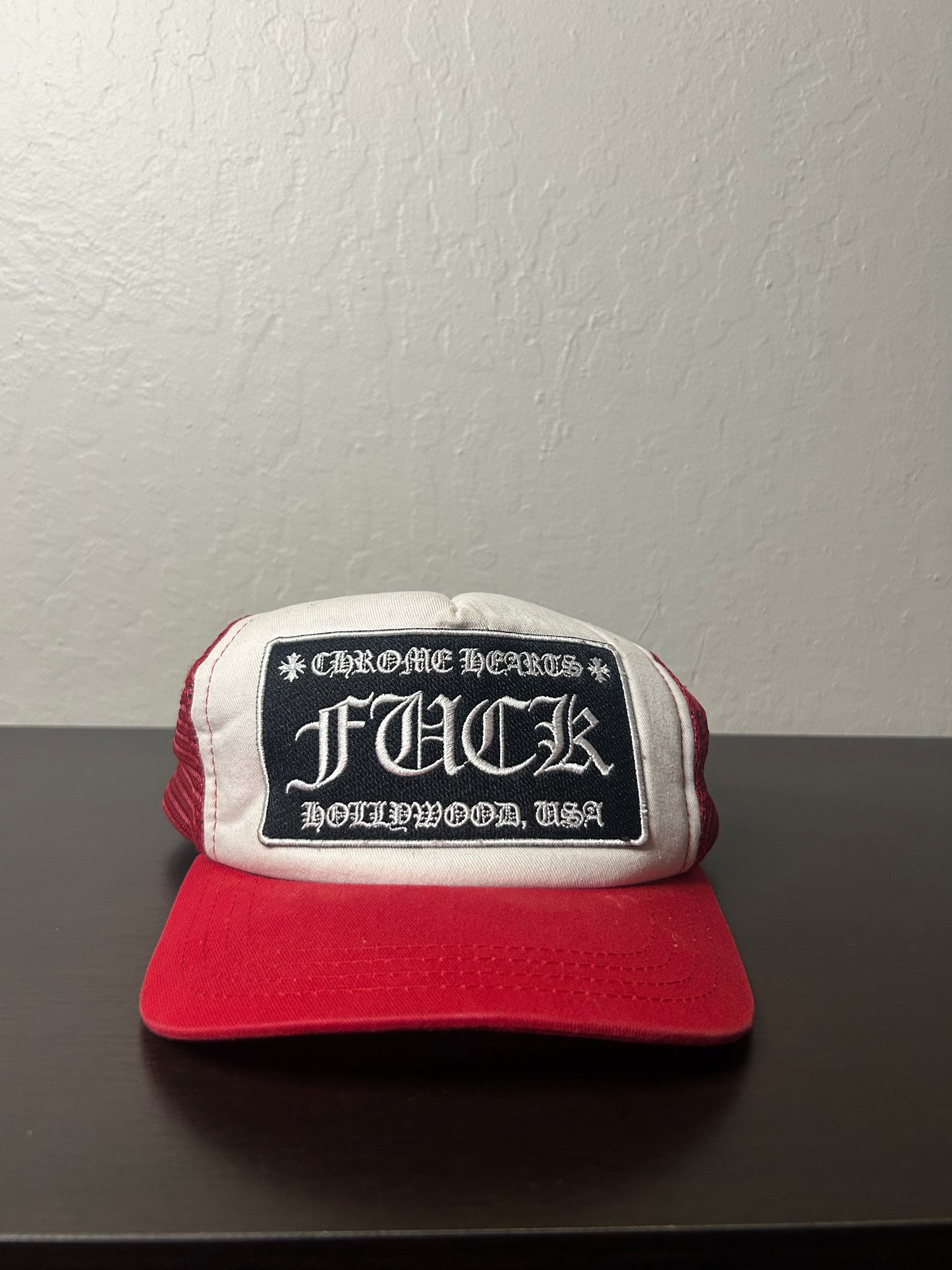 Chrome Hearts Red Trucker Hat