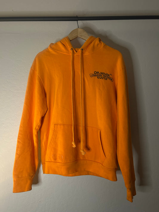 Chrome Hearts Off White Orange Scroll Hoodie