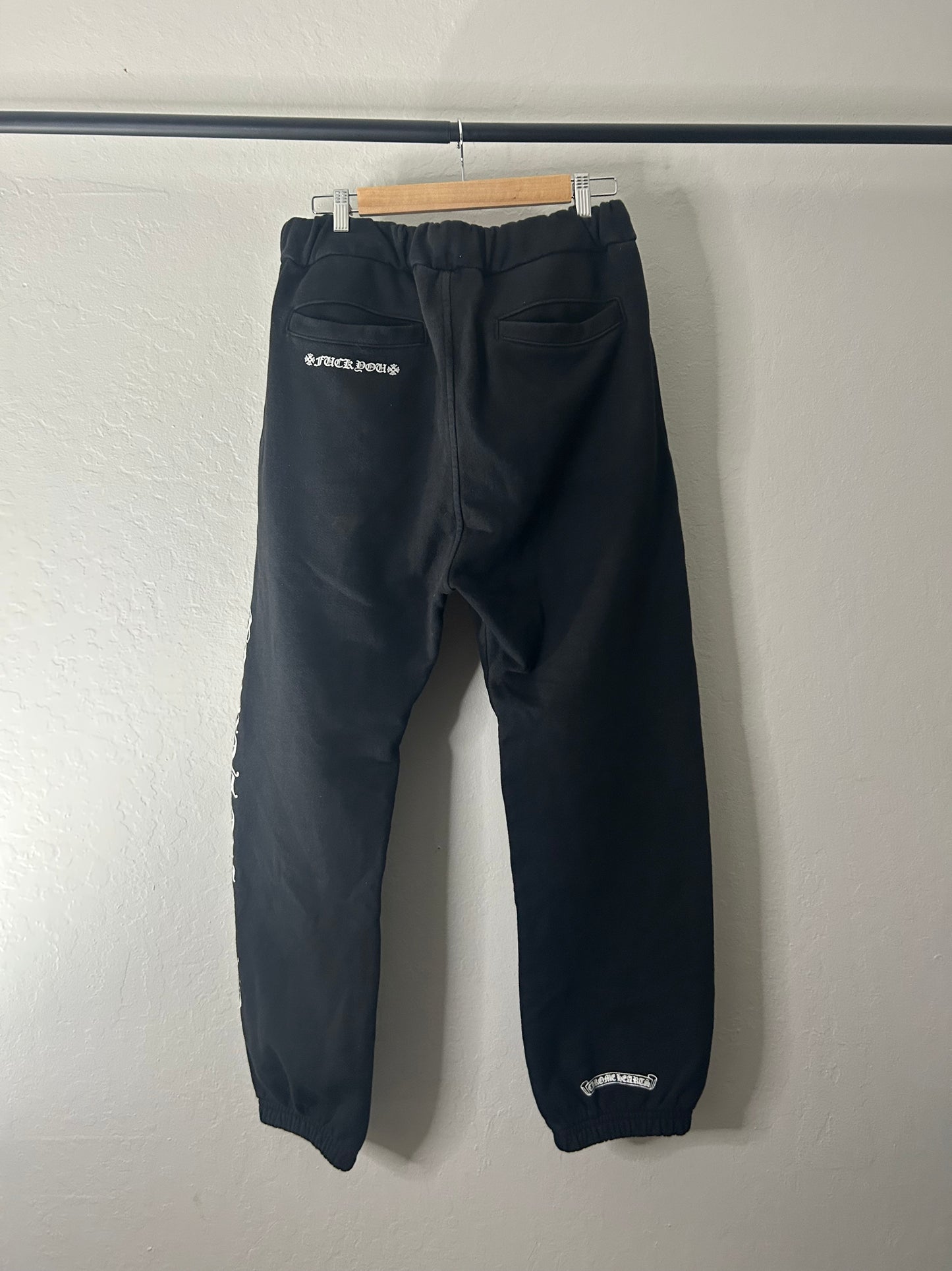 Chrome Hearts Black Scroll Sweatpants