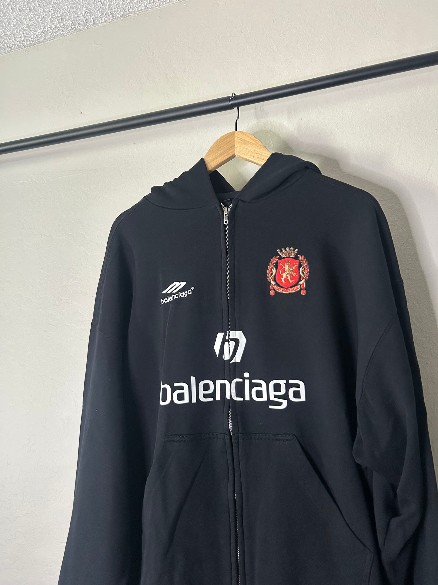 Balenciaga Paris Soccer Zip Up Hoodie