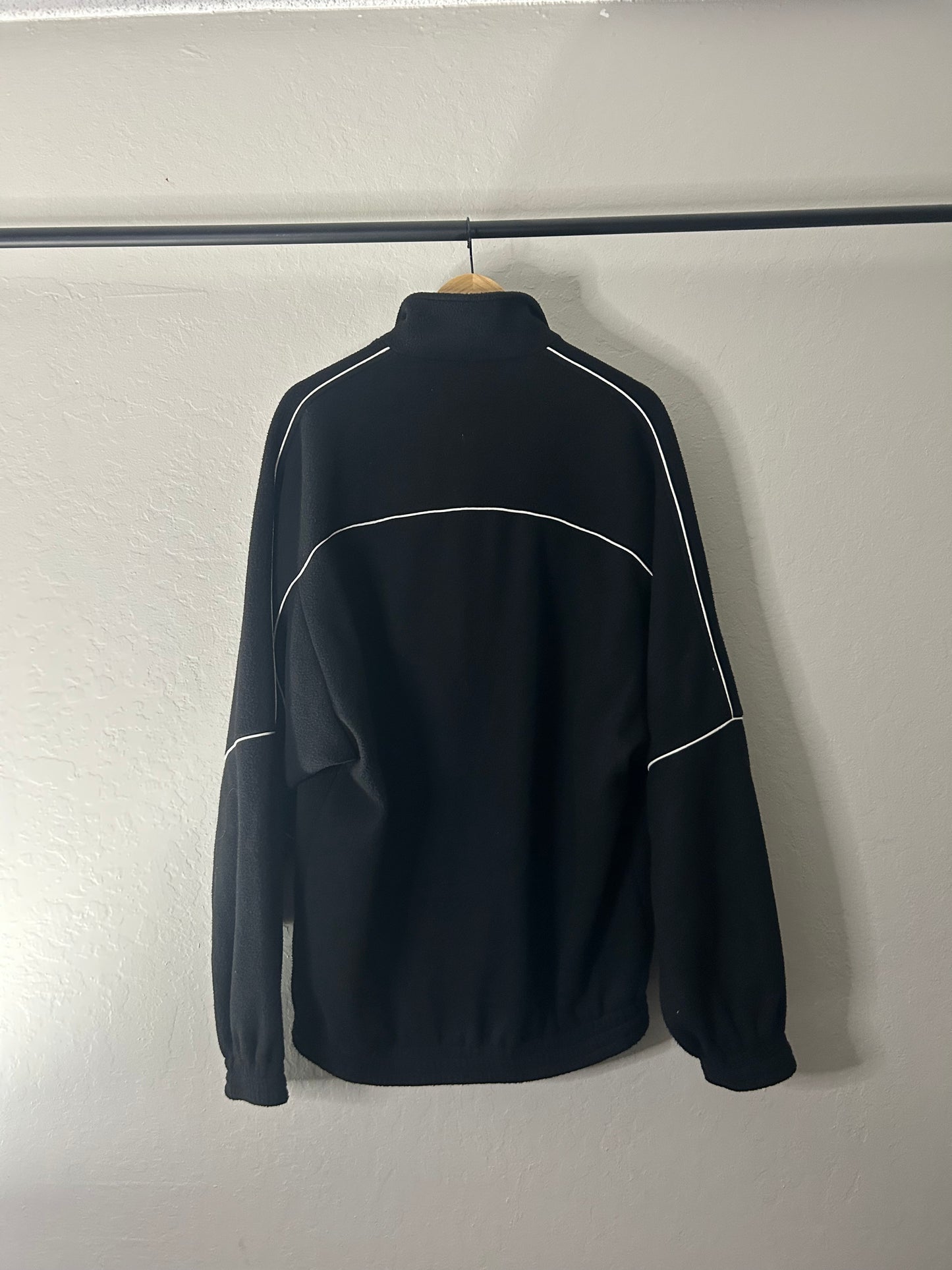 Balenciaga Sporty B Black Striped Fleece Jacket