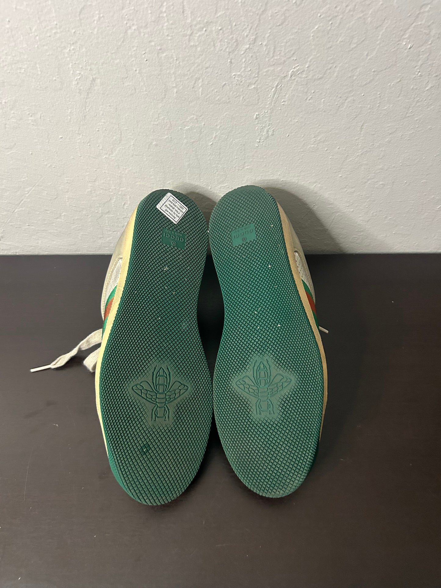 Gucci White Leather Screener
