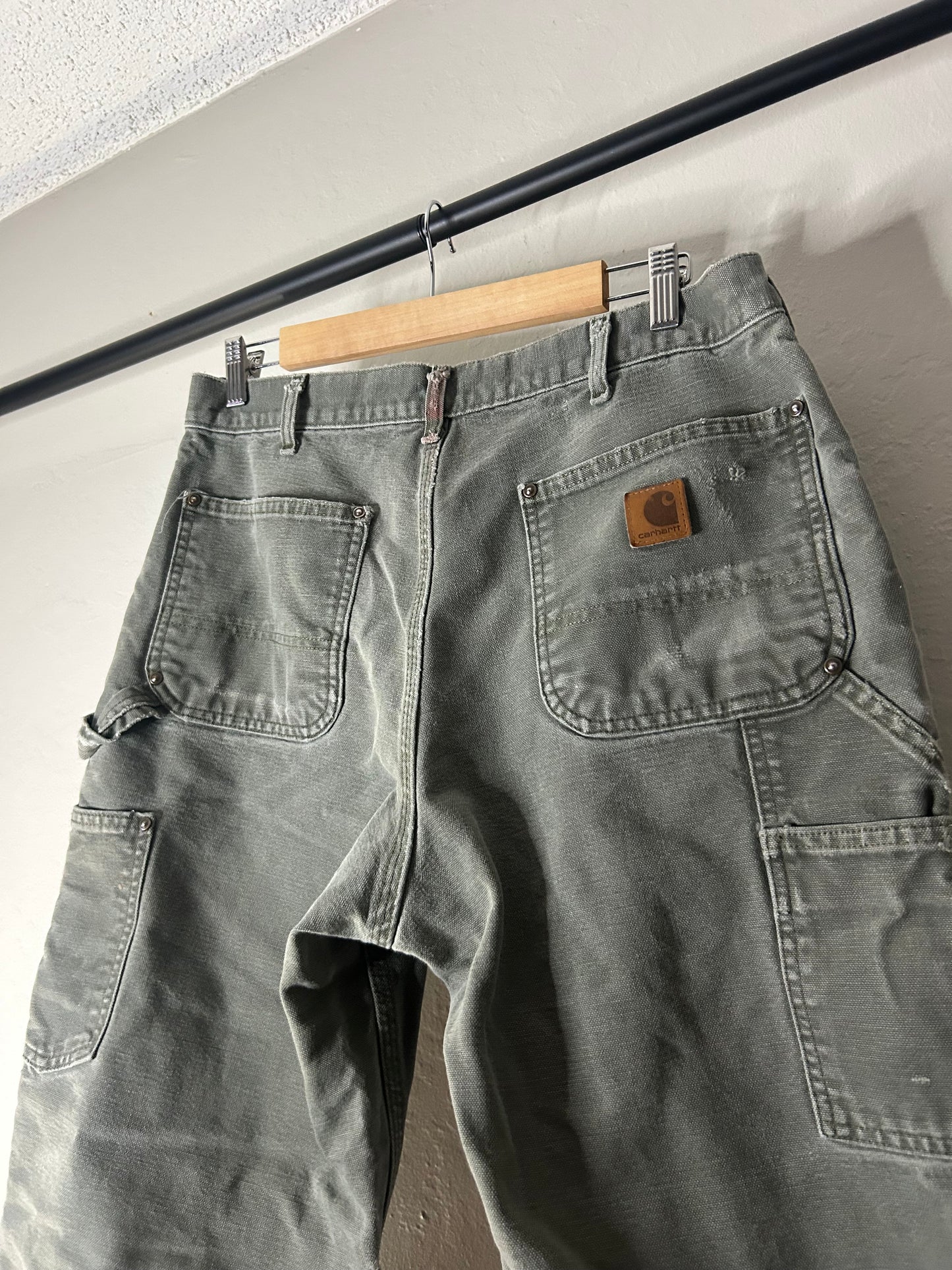 Carhartt Distressed Green Double Knees