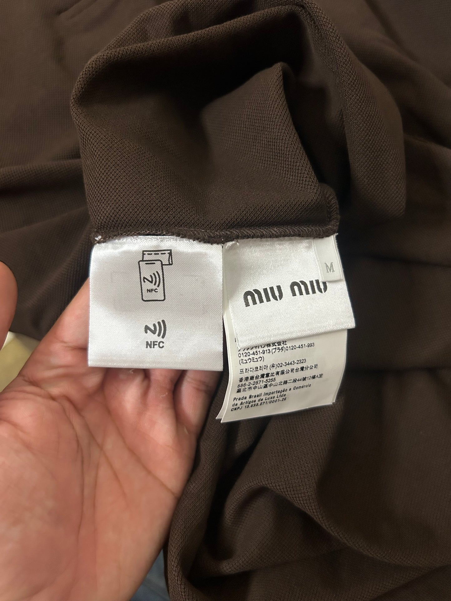 Miu Miu Brown Polo Longsleeve