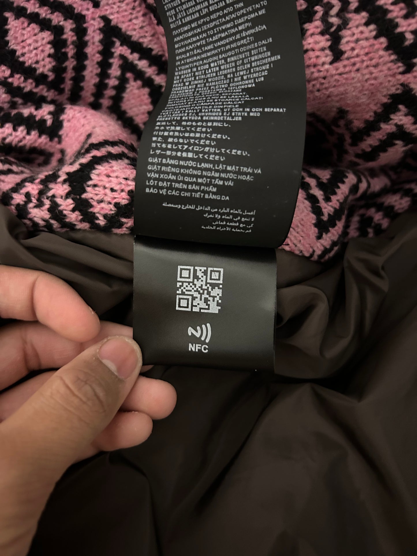 Prada Brown and Pink Re Nylon Oversized Bomber
