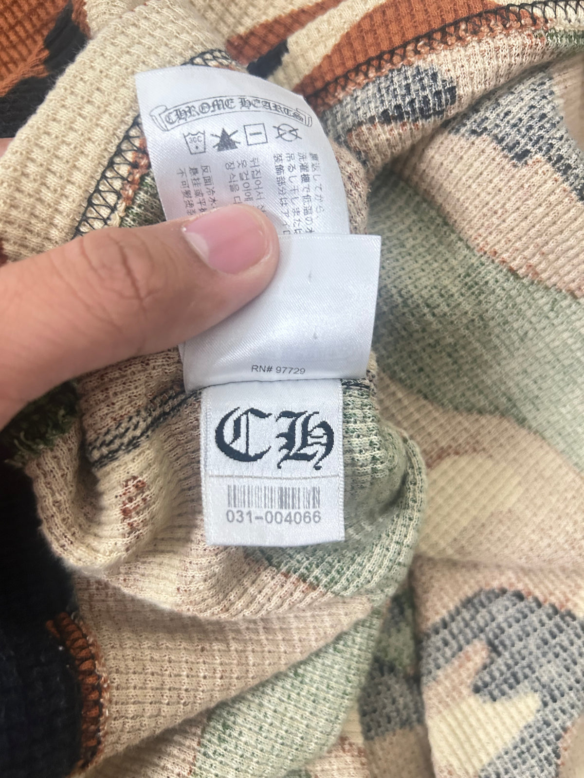 Chrome Hearts Matty Boy Camo Caution Thermal