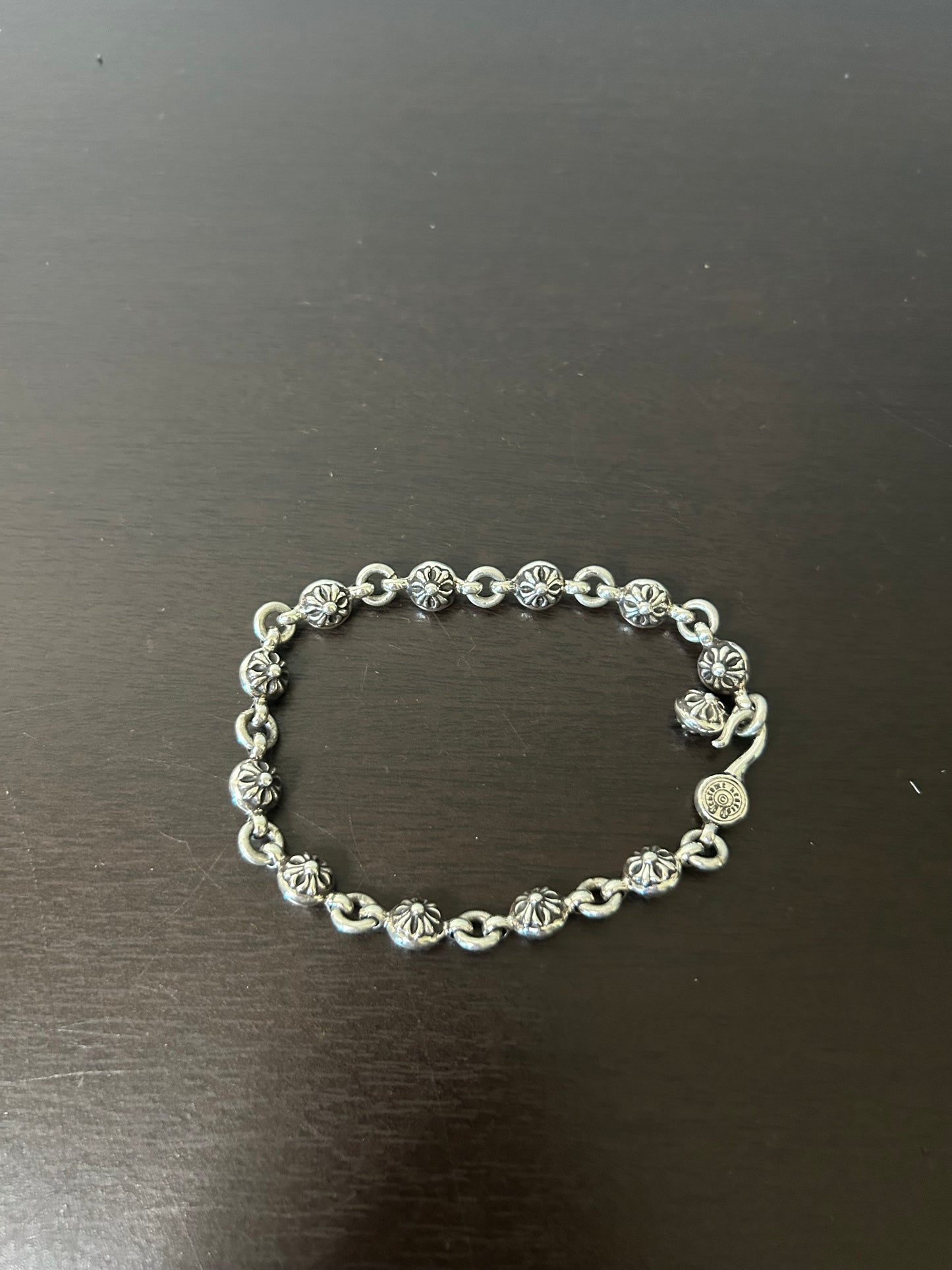 Chrome Hearts 8 Inch Cross Ball Bracelet