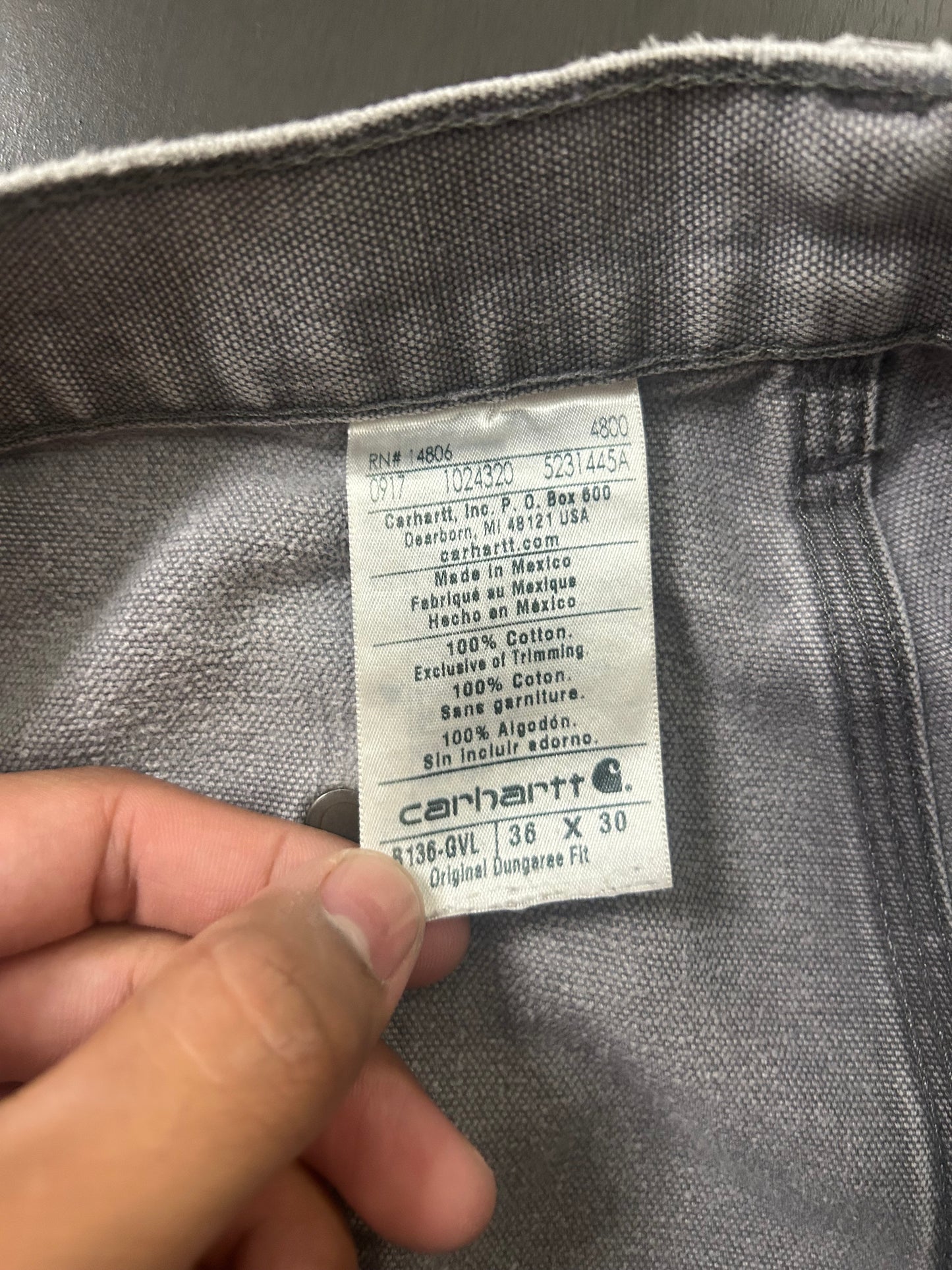 Vintage Carhartt Grey Double Knees