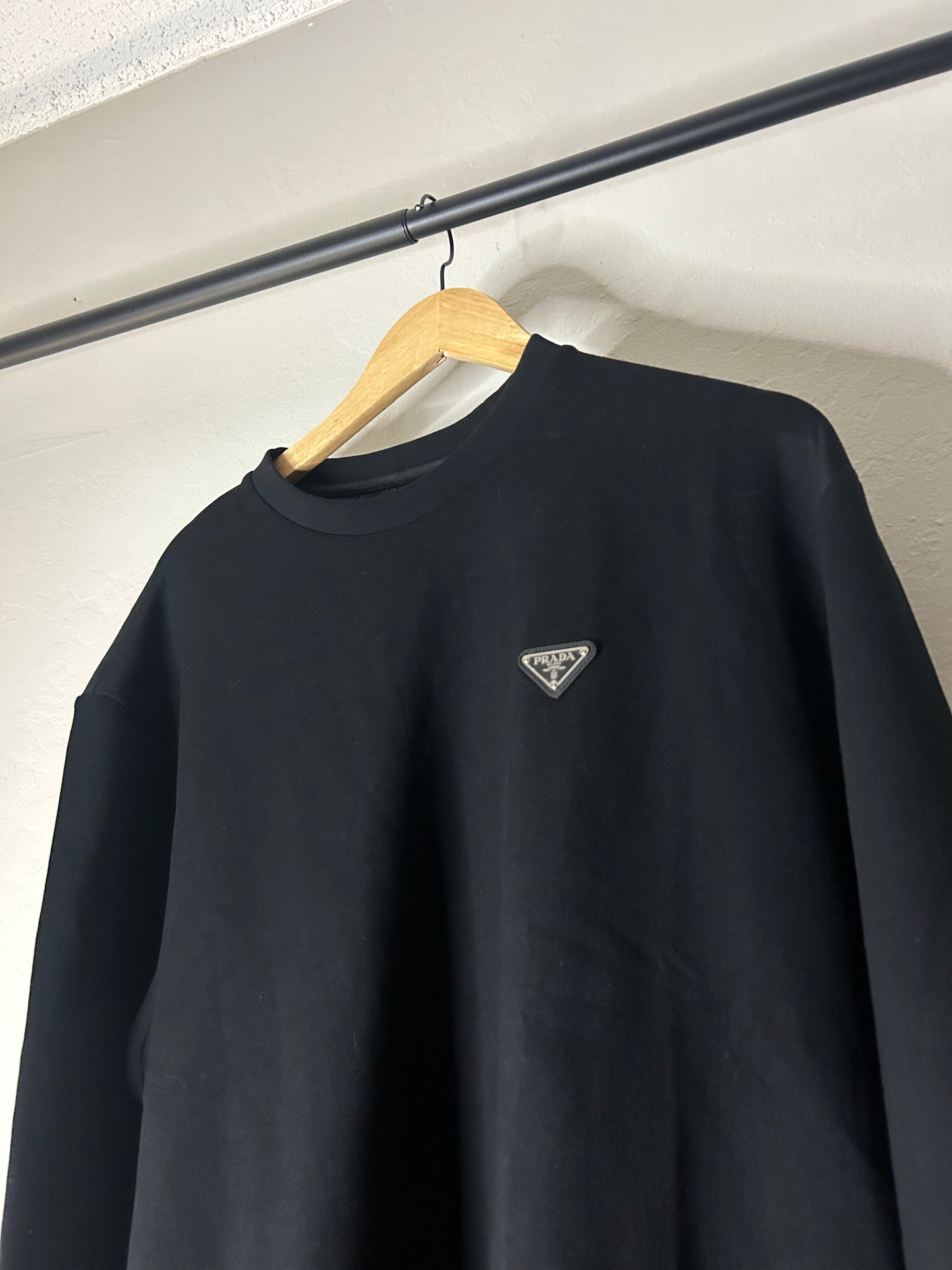 Prada Triangle Logo Crewneck